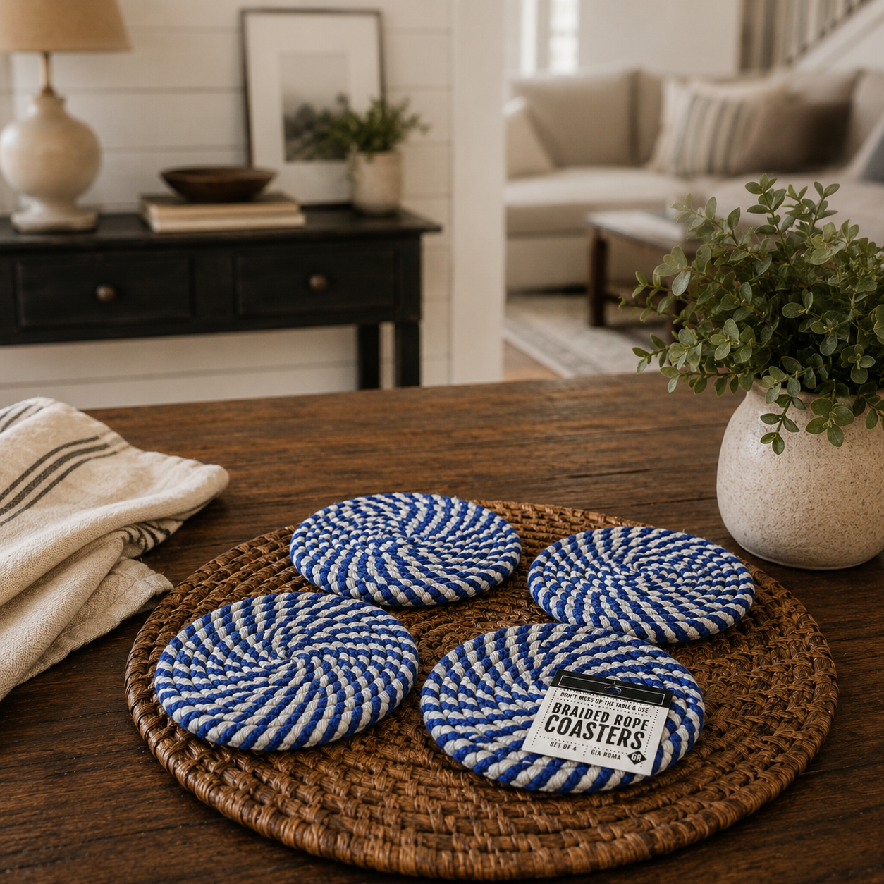 Blue Braided 4pk Gia Roma