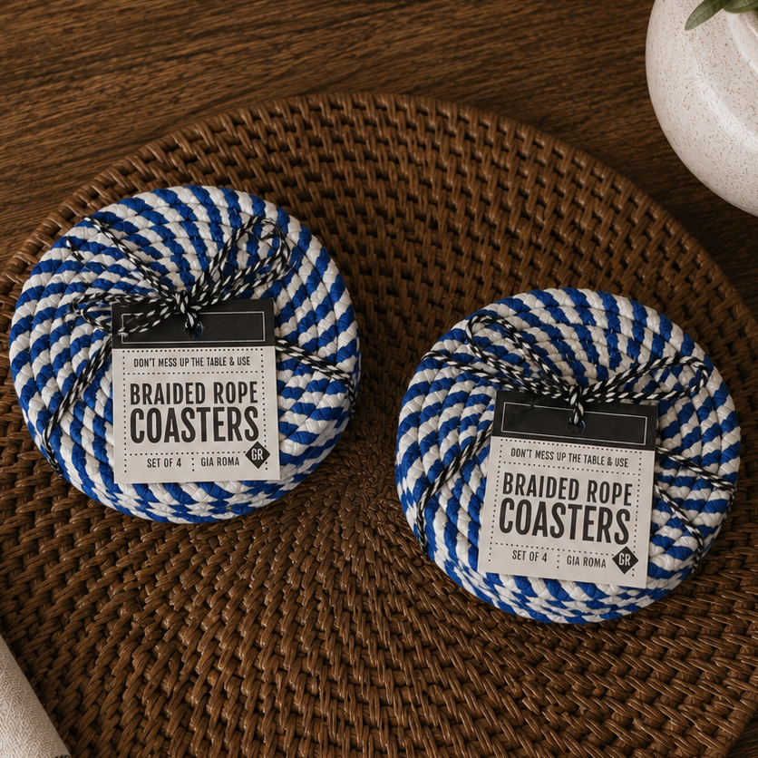 Blue Braided 4pk Gia Roma