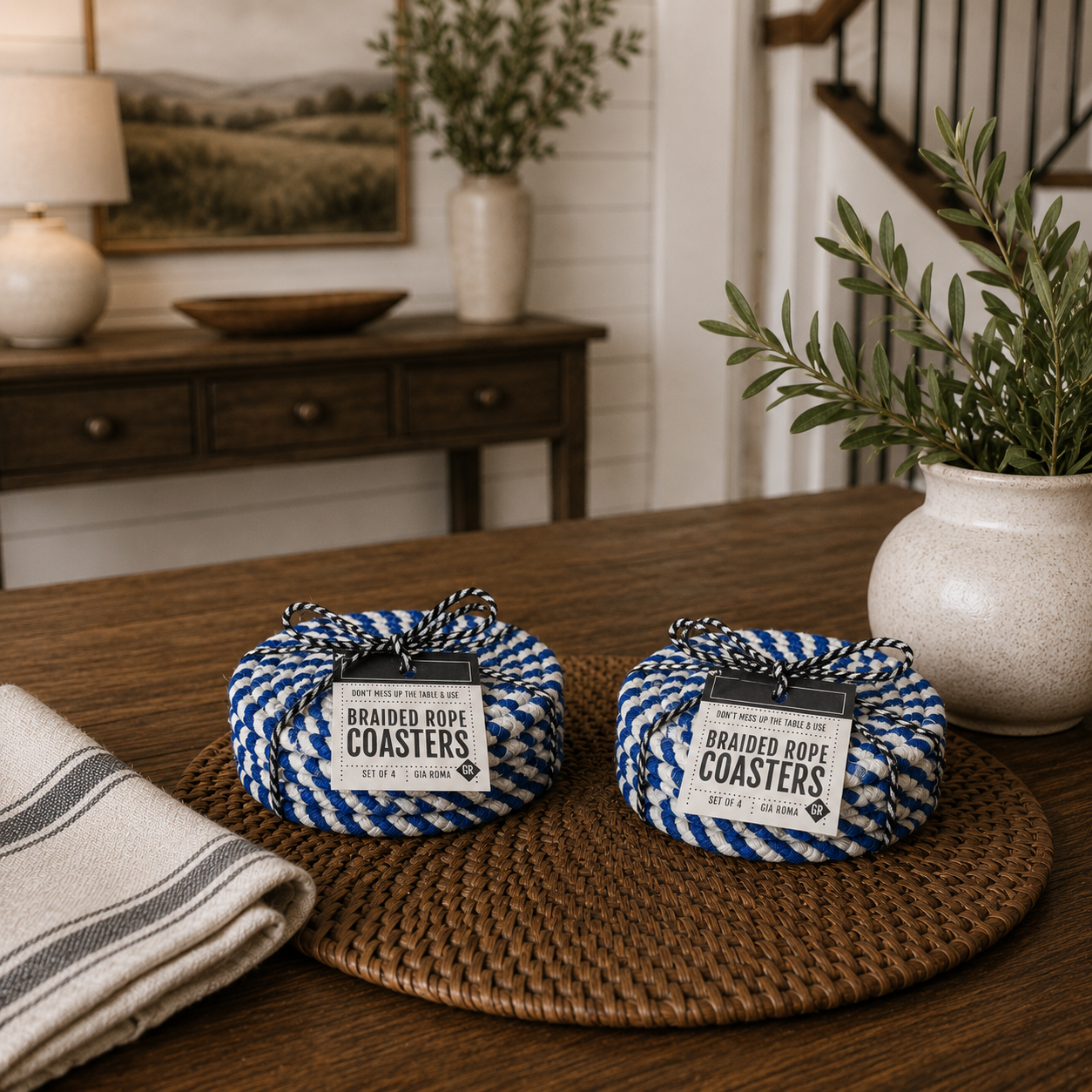 Blue Braided 4pk Gia Roma