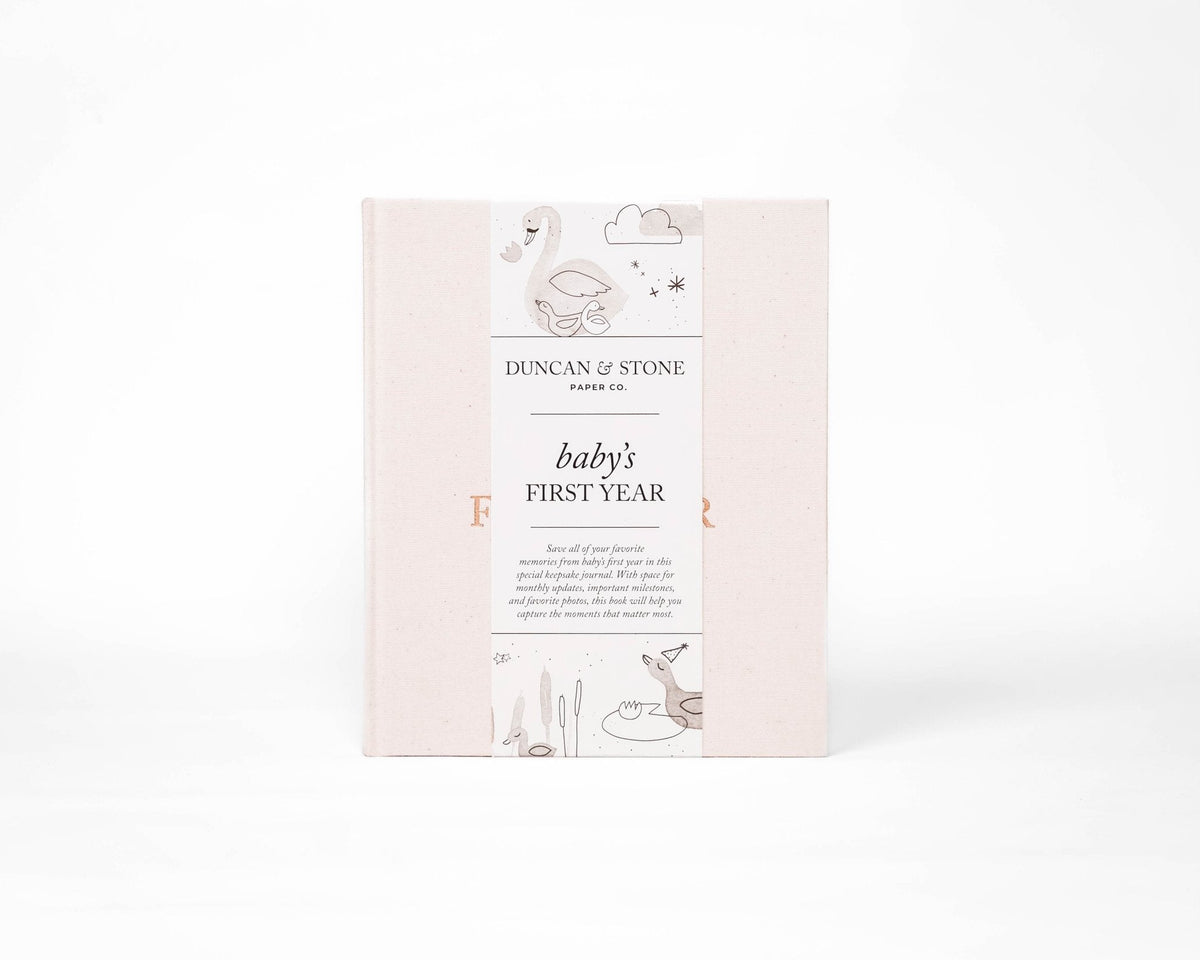 Product packaging for 'Baby's First Year' by Duncan & Stone on a white background