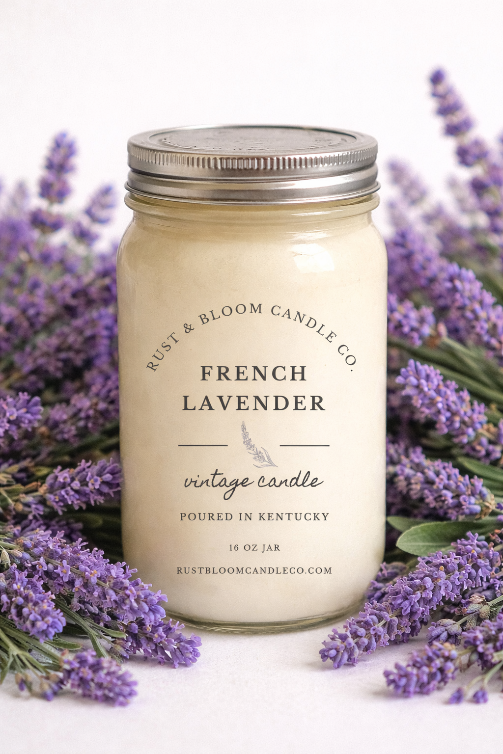 French Lavender 16 Oz Candle Rust & Bloom Candle Co. French Lavender 16 Oz Candle Rust & Bloom Candle Co.