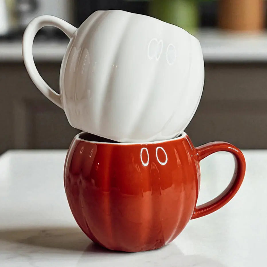 Pumpkin Shaped Ceramic Coffee Mug Gia Roma Pumpkin Shaped Ceramic Coffee Mug Gia Roma