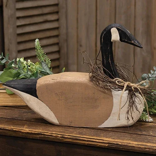 Distressed Primitive Wooden Canada Goose