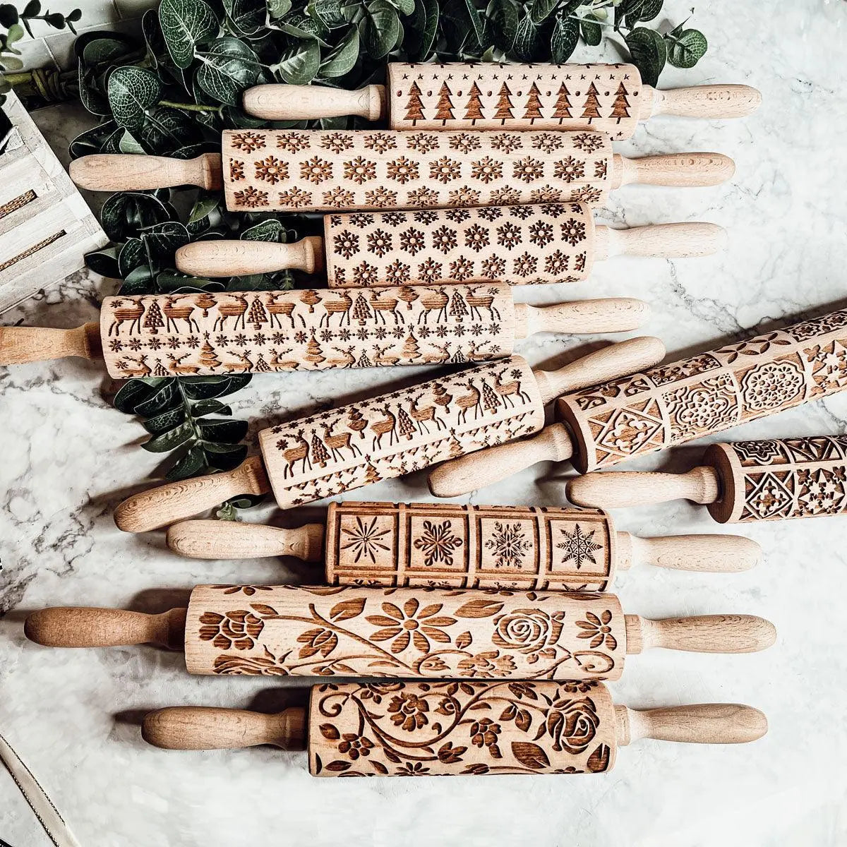 Christmas Rolling Pin Set | 10 Styles Gia Roma