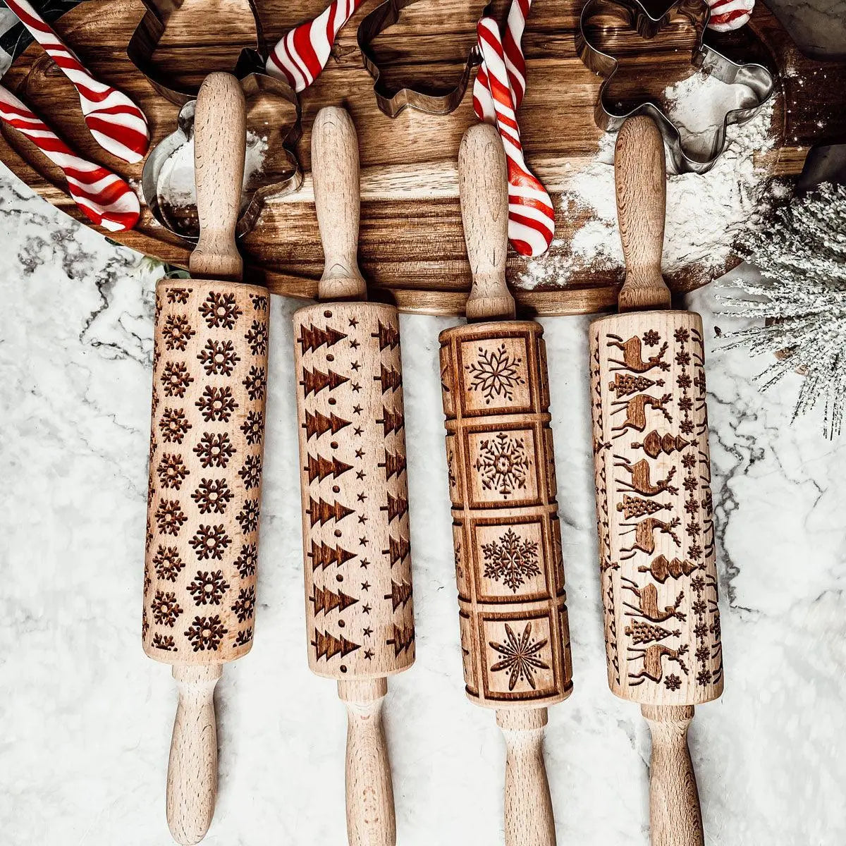 Christmas Rolling Pin Set | 10 Styles Gia Roma