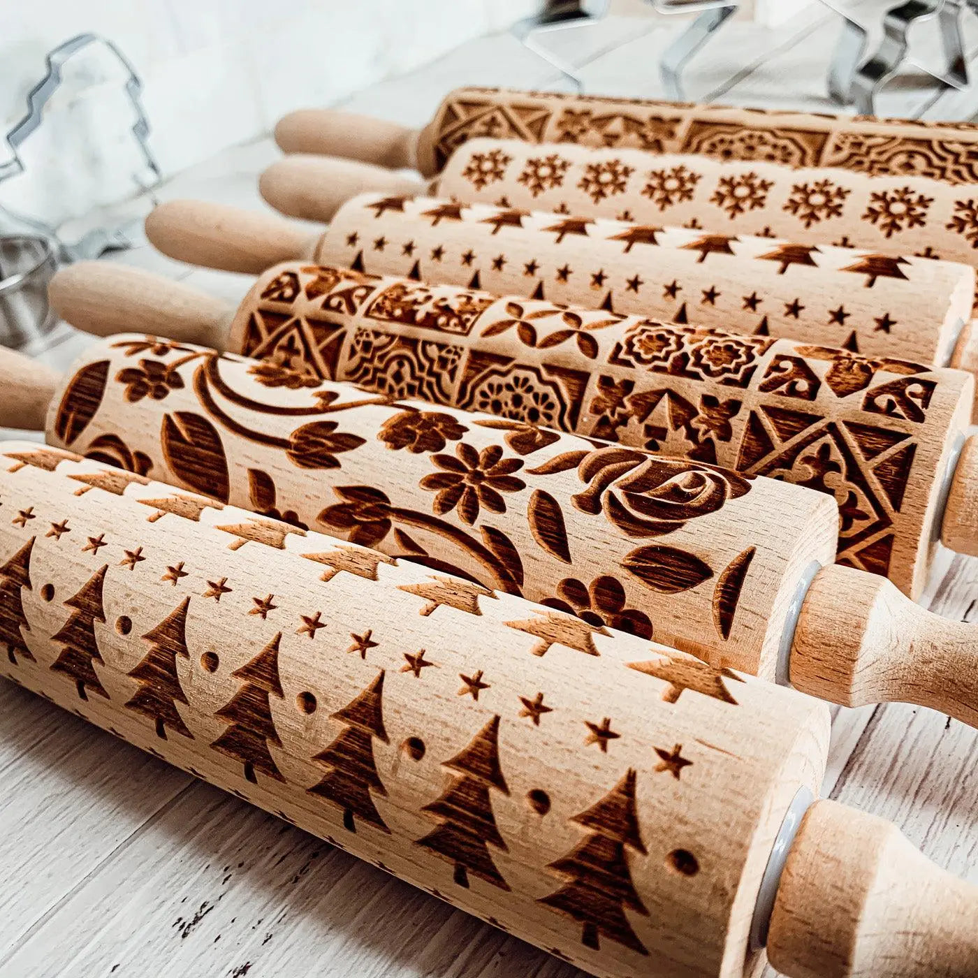 Christmas Rolling Pin Set | 10 Styles Gia Roma