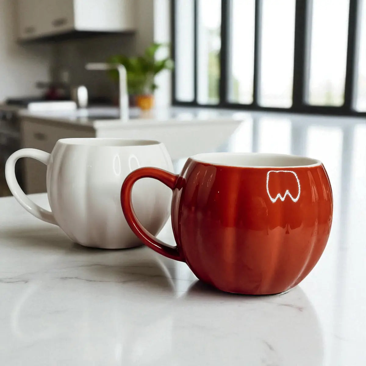 Pumpkin Shaped Ceramic Coffee Mug Gia Roma Pumpkin Shaped Ceramic Coffee Mug Gia Roma