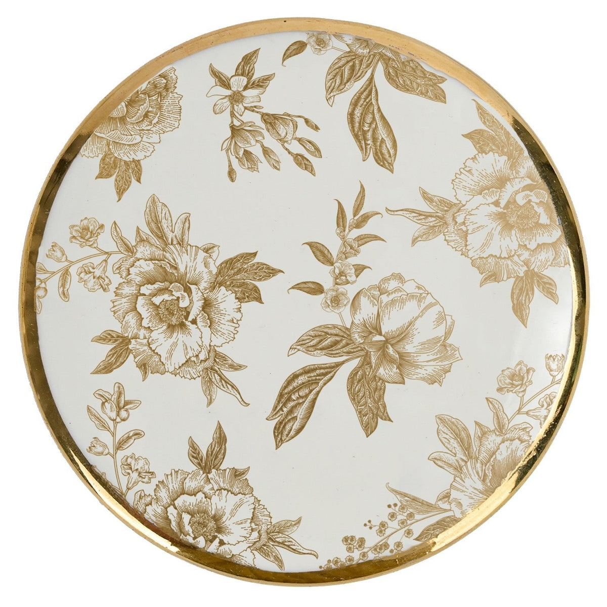  Gold Delft Trinket Dish with Lid KJ Cozy Decor