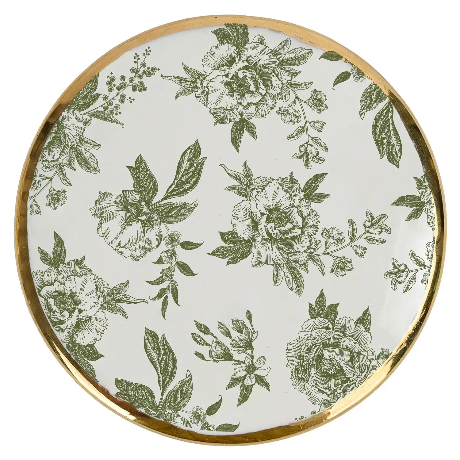 Green Delft Trinket Dish with Lid
