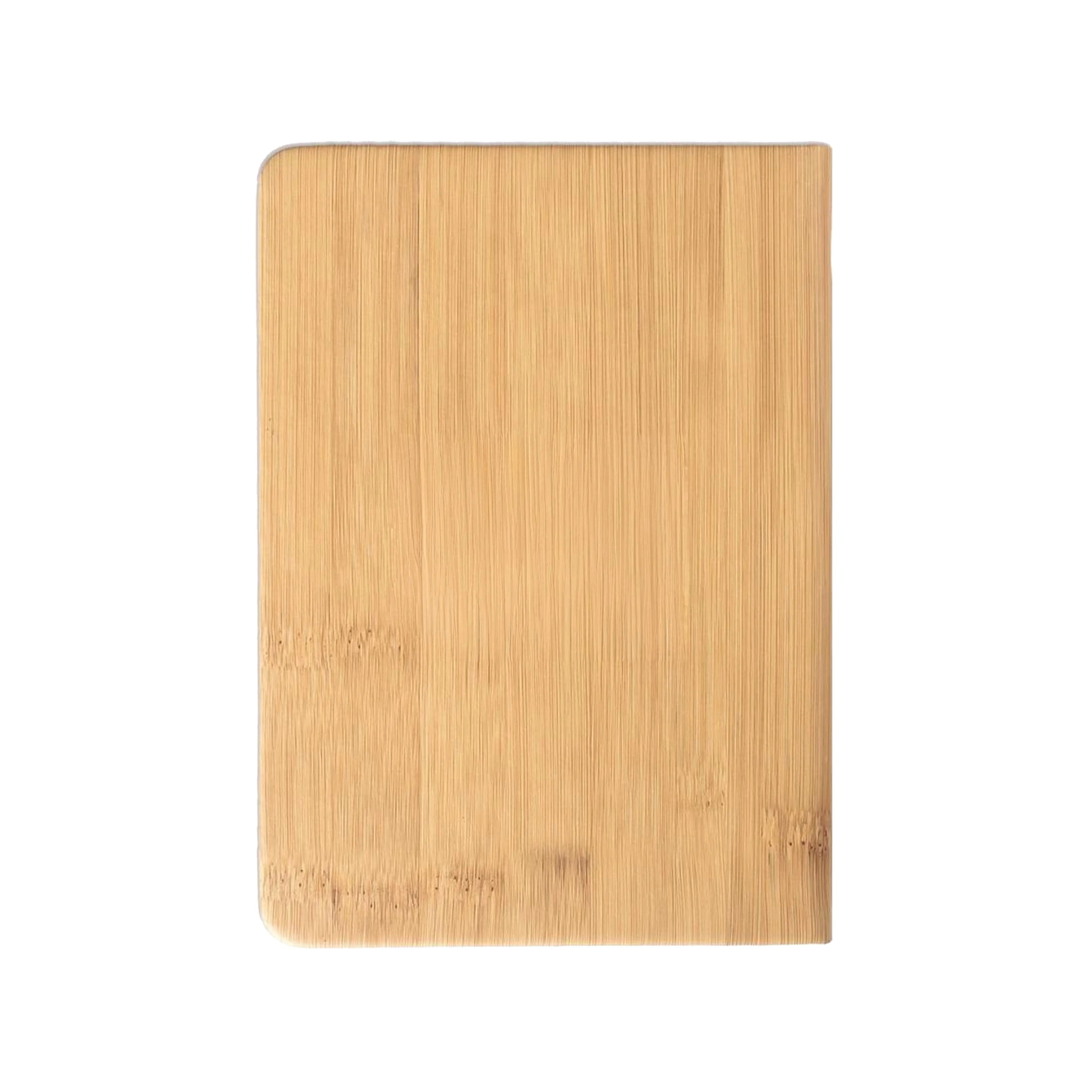 Bamboo cutting board on a white background