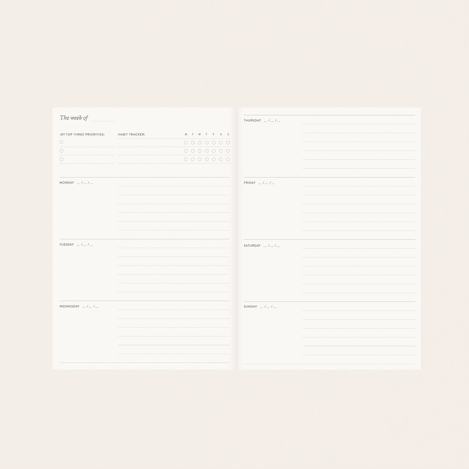 REVERIE | LINEN-BOUND PLANNER Botanica Paper Co.® REVERIE | LINEN-BOUND PLANNER Botanica Paper Co.®