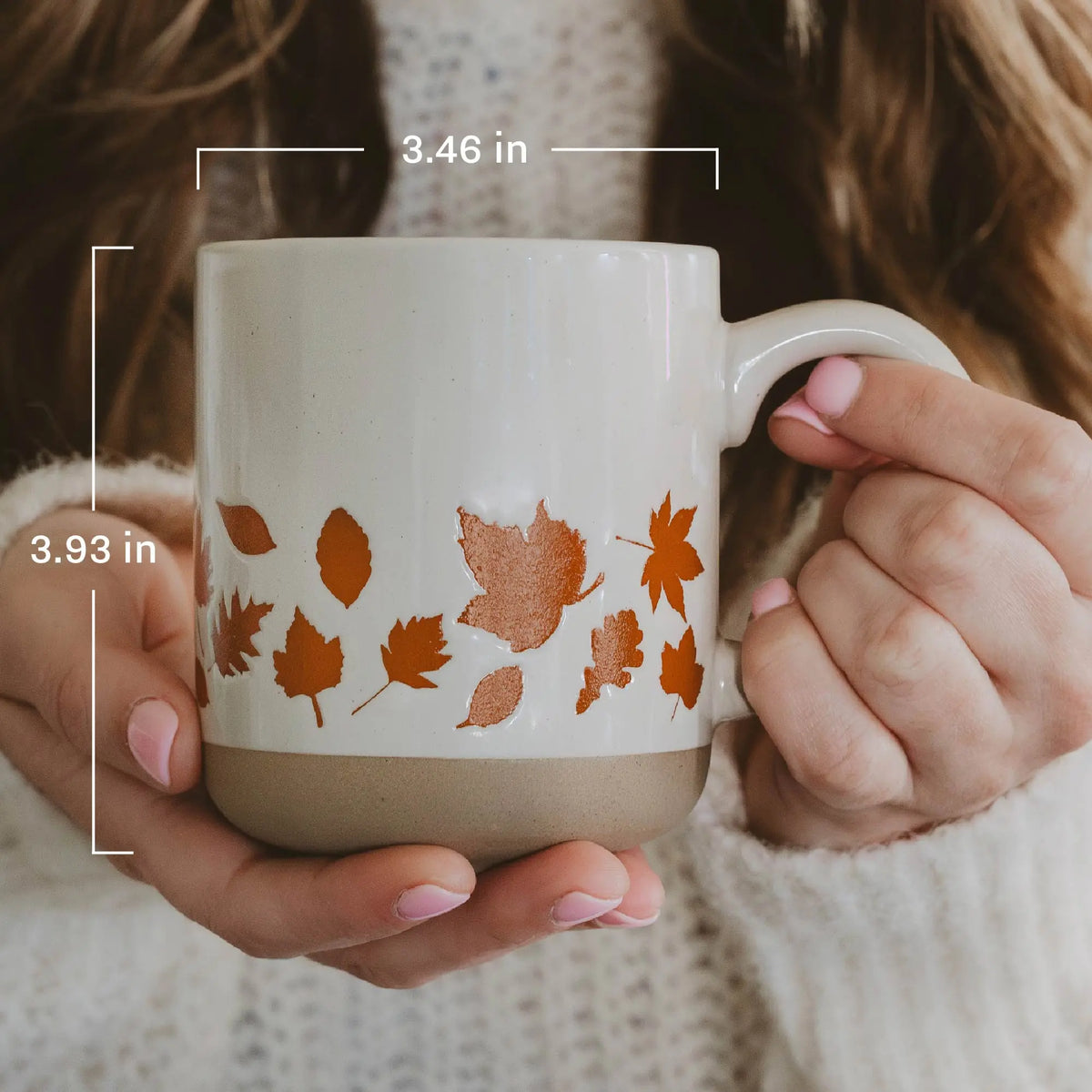 Brown Leaves 14 oz Stoneware Coffee Mug Sweet Water Decor Brown Leaves 14 oz Stoneware Coffee Mug Sweet Water Decor