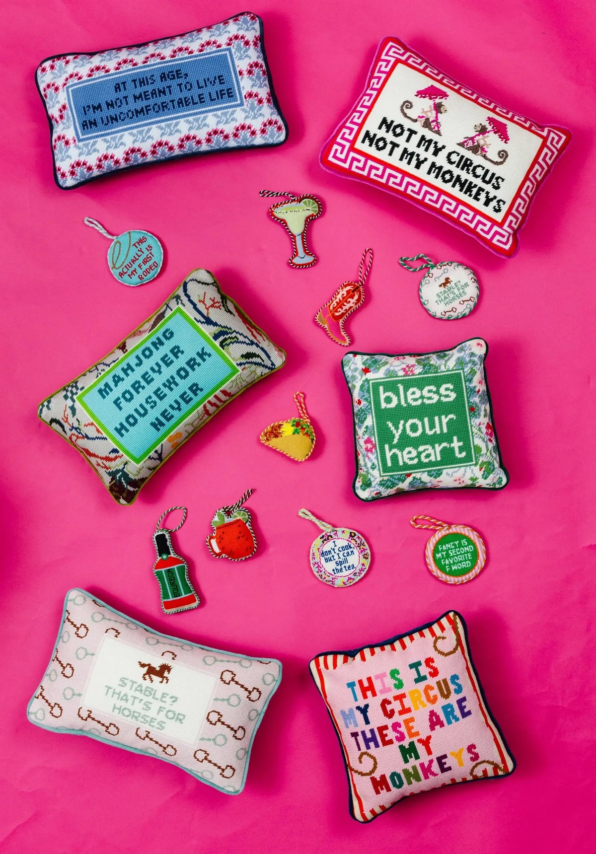 Bless Your Heart Needlepoint Pillow
