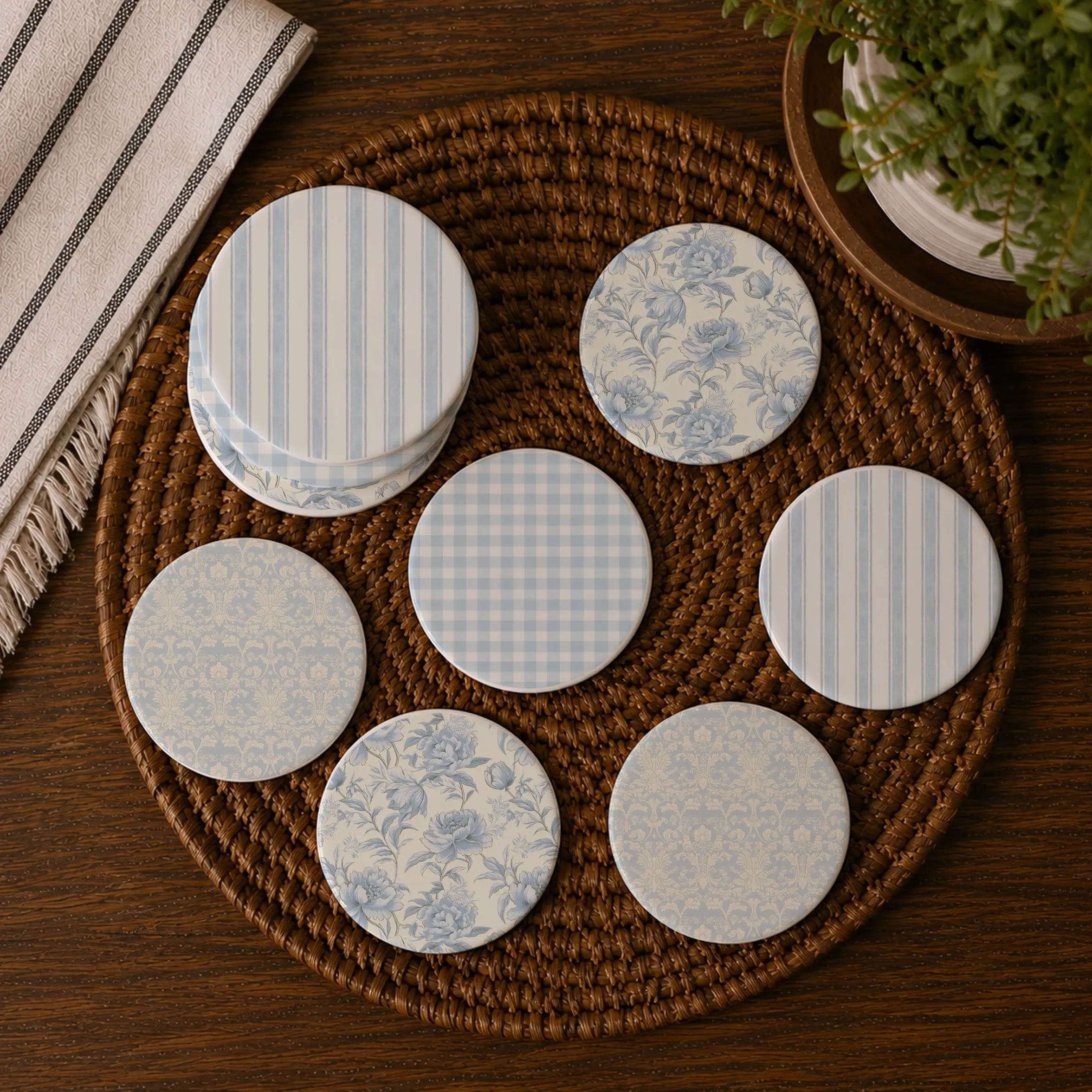 French Country Ceramic Coasters Gia Roma French Country Ceramic Coasters Gia Roma