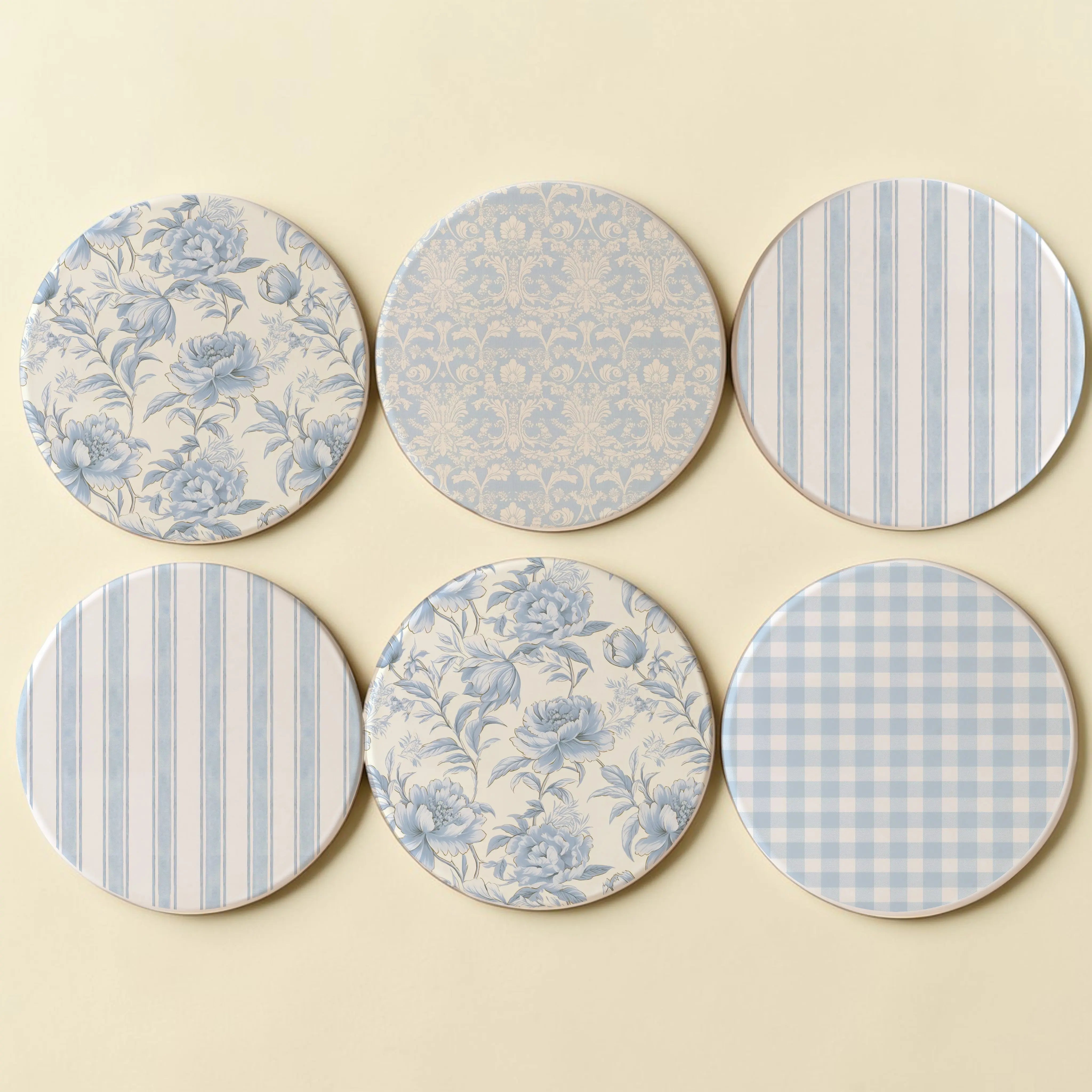 French Country Ceramic Coasters Gia Roma French Country Ceramic Coasters Gia Roma
