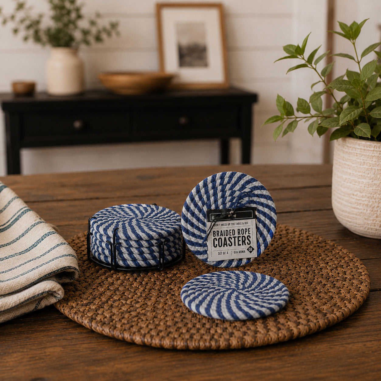 Blue Braided 4pk Gia Roma