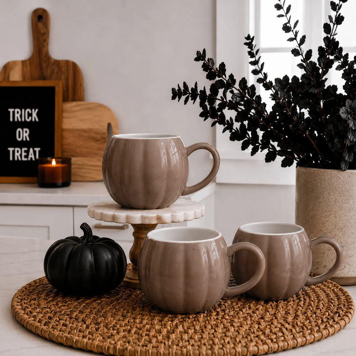 Pumpkin Shaped Ceramic Coffee Mug Gia Roma Pumpkin Shaped Ceramic Coffee Mug Gia Roma