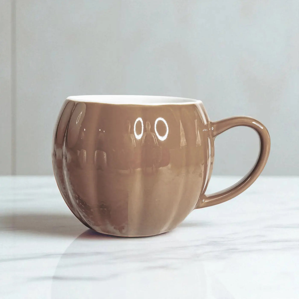 Pumpkin Shaped Ceramic Coffee Mug Gia Roma Pumpkin Shaped Ceramic Coffee Mug Gia Roma
