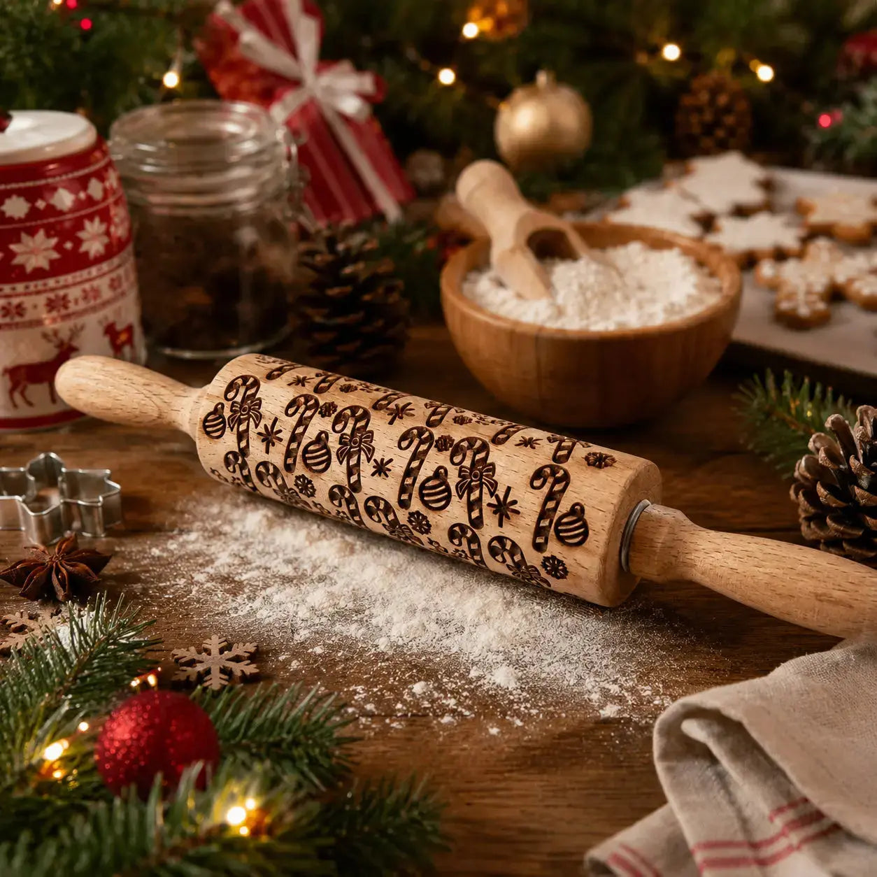 Christmas Rolling Pin Set | 10 Styles Gia Roma Christmas Rolling Pin Set | 10 Styles Gia Roma