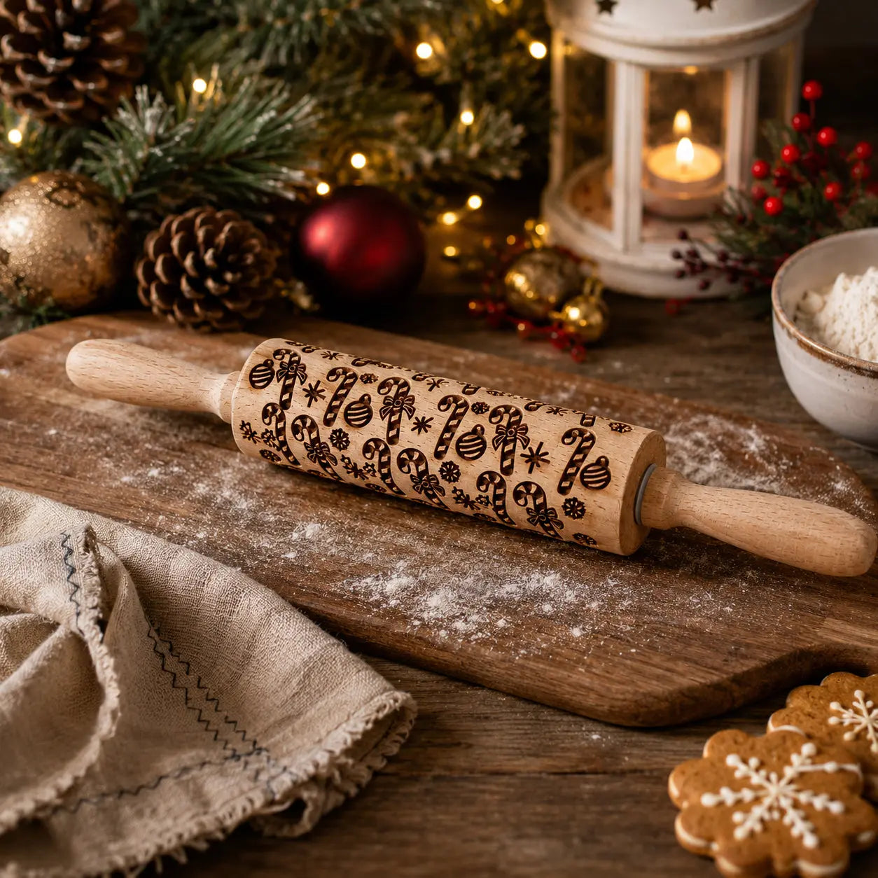Christmas Rolling Pin Set | 10 Styles Gia Roma Christmas Rolling Pin Set | 10 Styles Gia Roma
