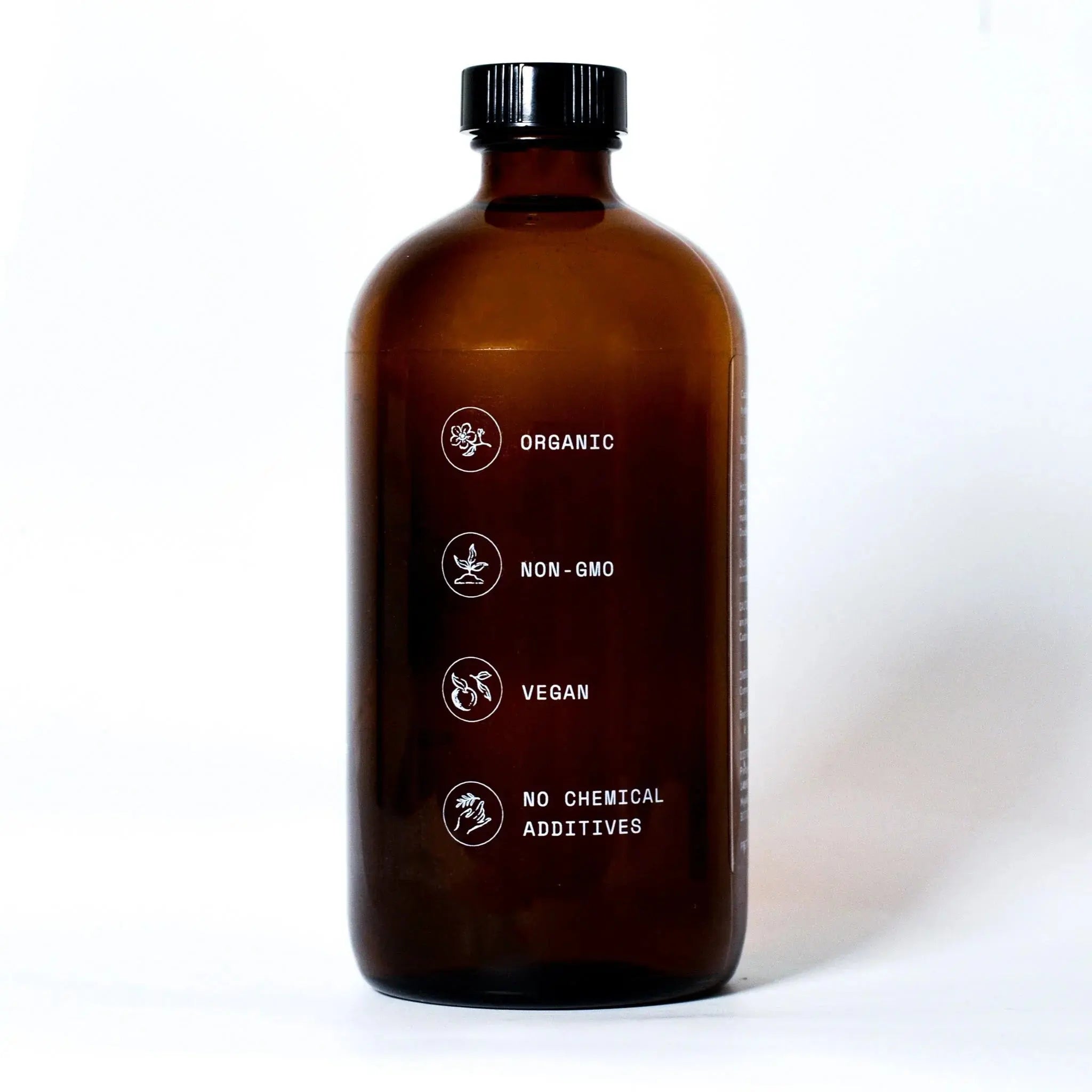 Organic non-GMO vegan bath essential in amber glass bottle, no chemical additives, cozy home decor