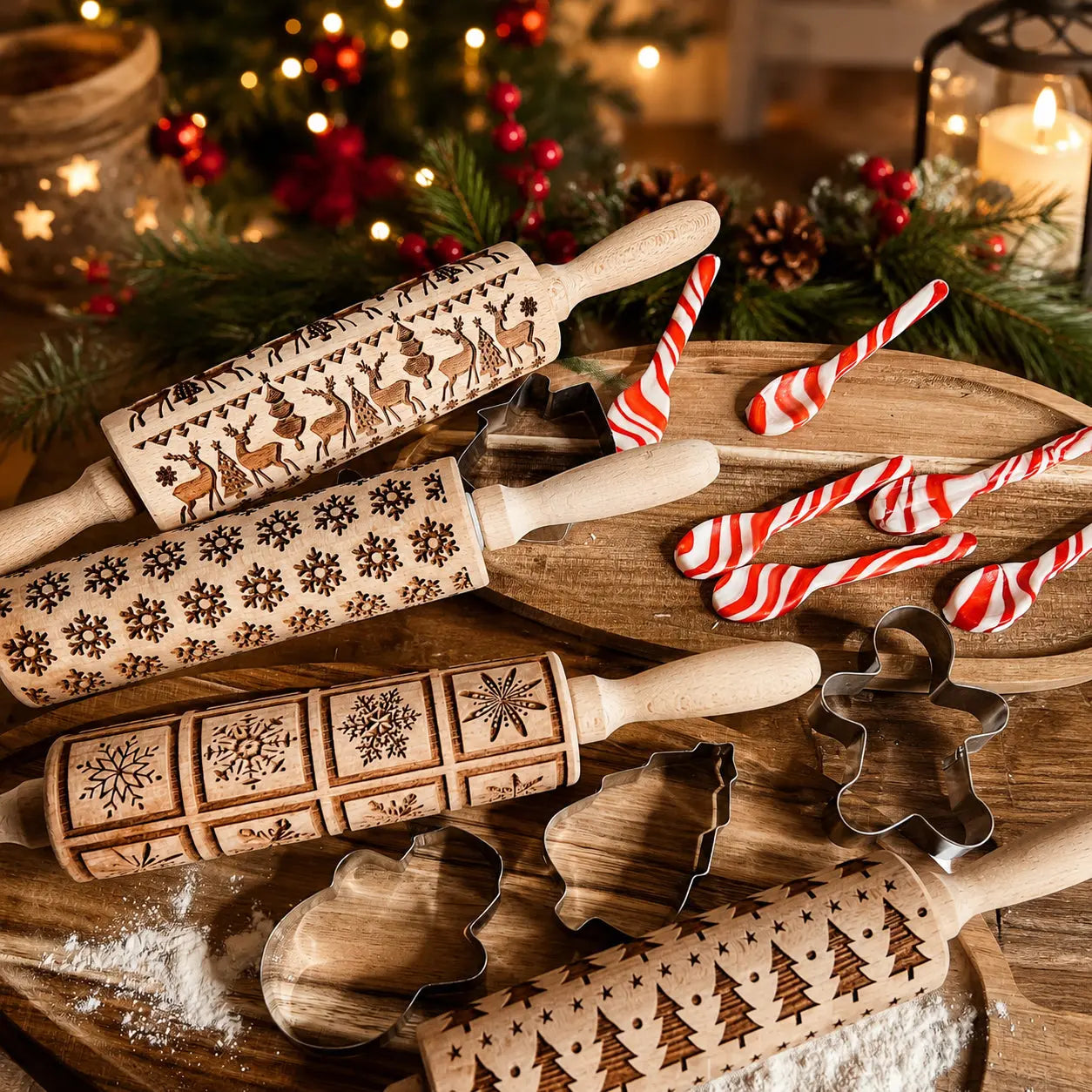 Christmas Rolling Pin Set | 10 Styles Gia Roma Christmas Rolling Pin Set | 10 Styles Gia Roma