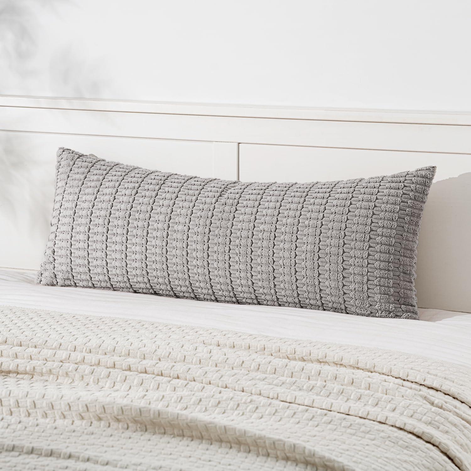 Corduroy Striped Throw Pillow Covers – 18" x 18" (Set of 2) - KJ Cozy Designs