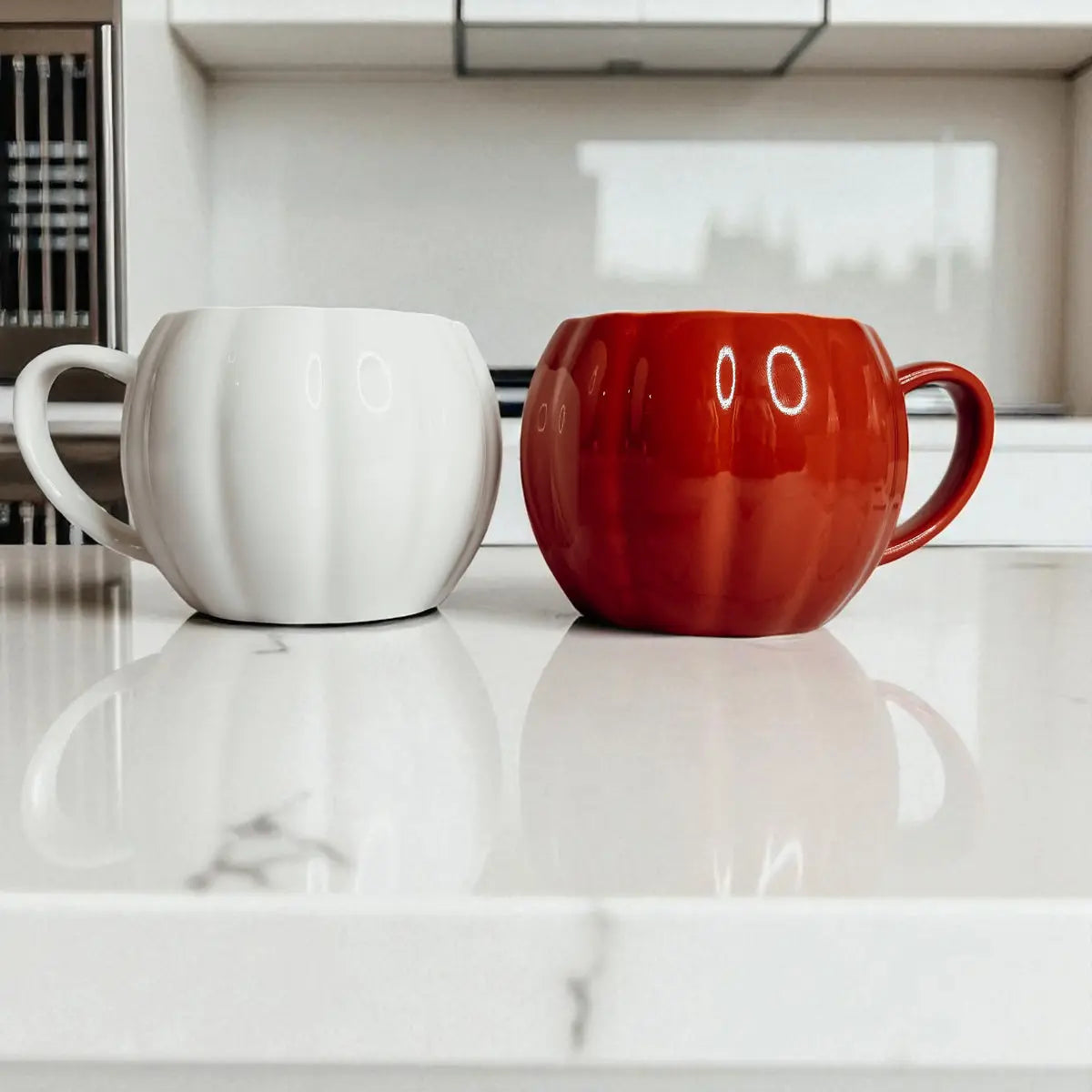 Pumpkin Shaped Ceramic Coffee Mug Gia Roma Pumpkin Shaped Ceramic Coffee Mug Gia Roma