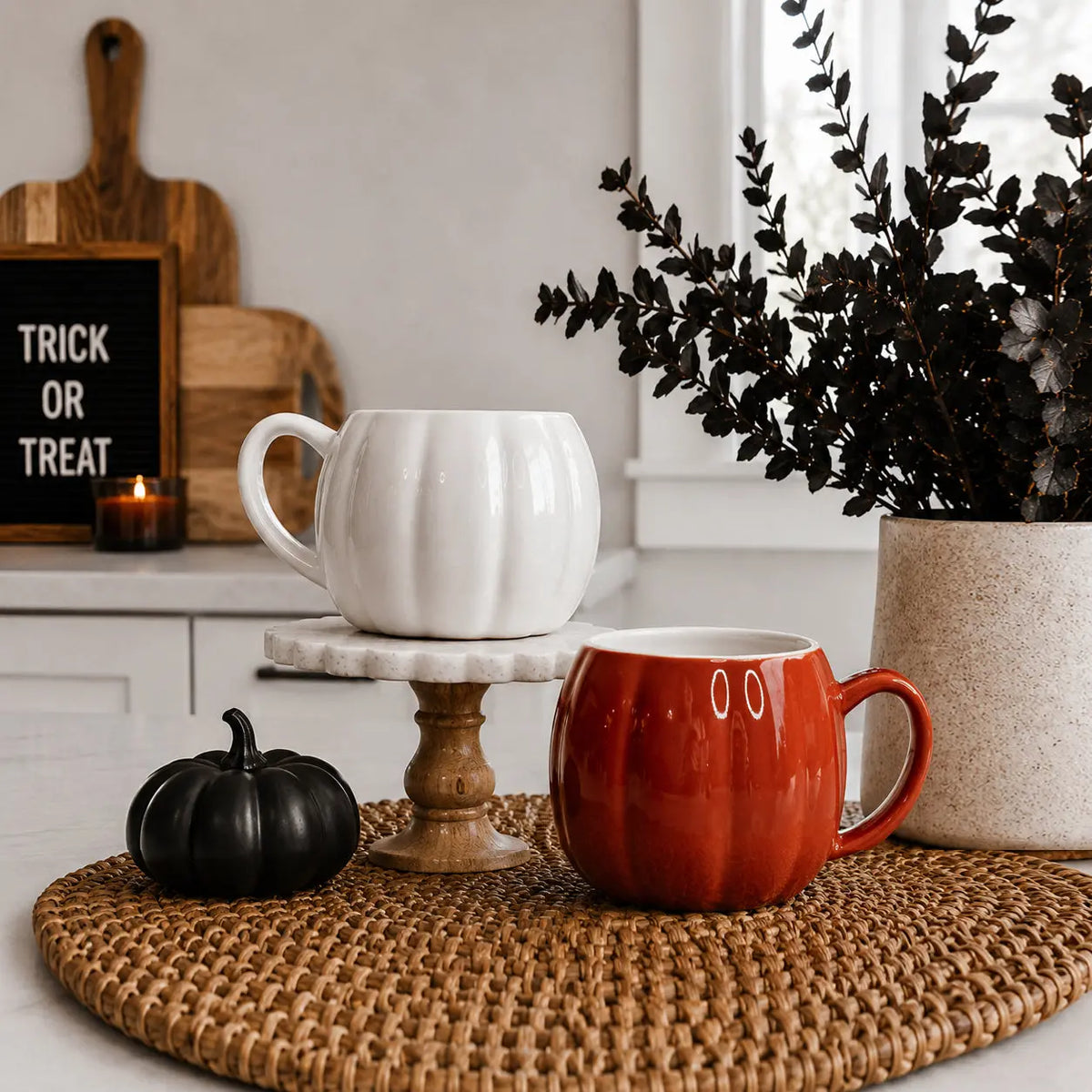 Pumpkin Shaped Ceramic Coffee Mug Gia Roma Pumpkin Shaped Ceramic Coffee Mug Gia Roma