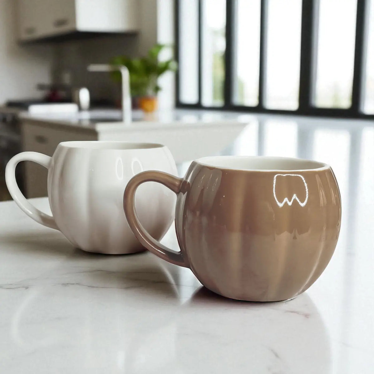 Pumpkin Shaped Ceramic Coffee Mug Gia Roma Pumpkin Shaped Ceramic Coffee Mug Gia Roma