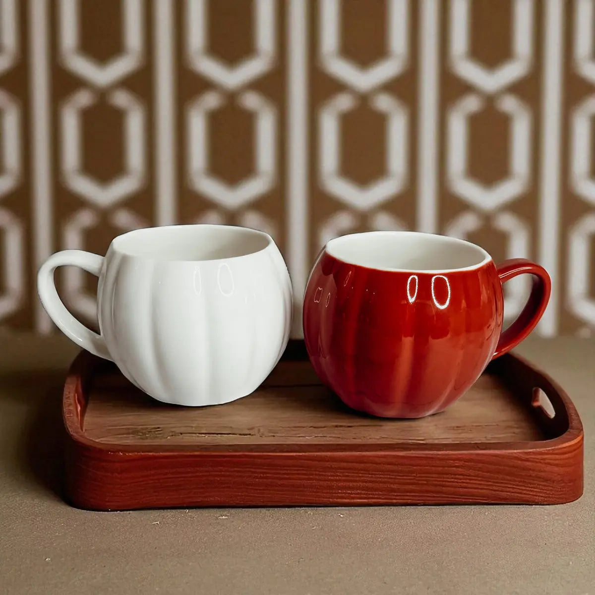 Pumpkin Shaped Ceramic Coffee Mug Gia Roma Pumpkin Shaped Ceramic Coffee Mug Gia Roma