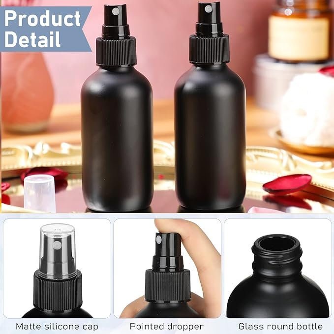 Room & Linen Spray – 4 fl oz Black Matte Bottle, Various Scents