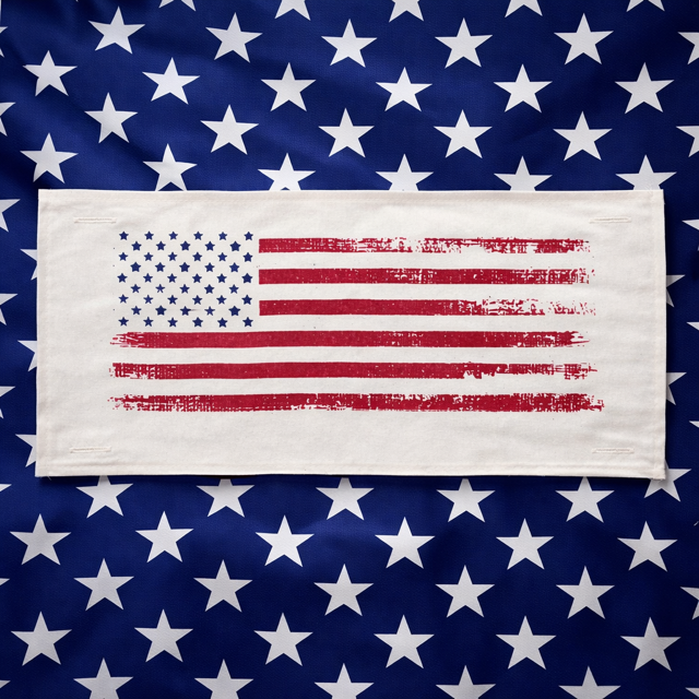 Old Glory Vintage American Flag Rectangle Pillow Panel
