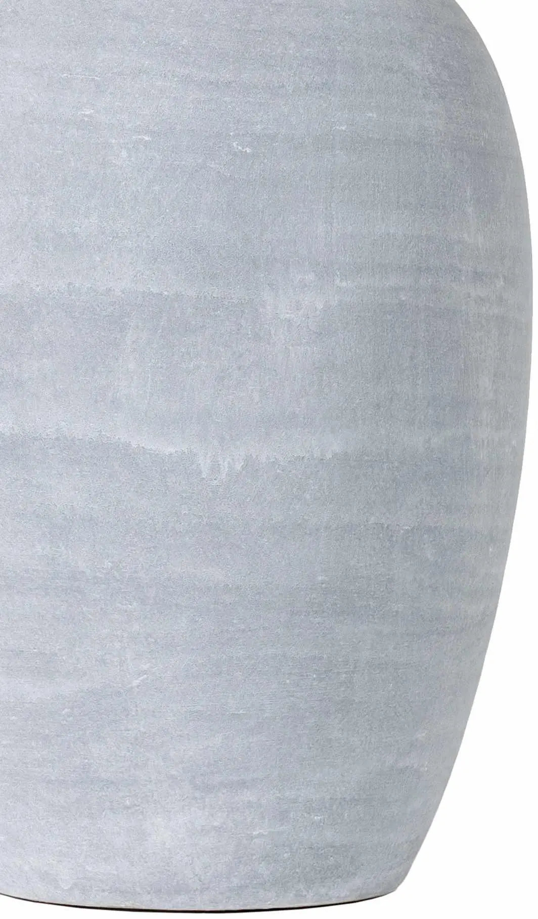 Gray textured ceramic vase for farmhouse or cottage style home decor