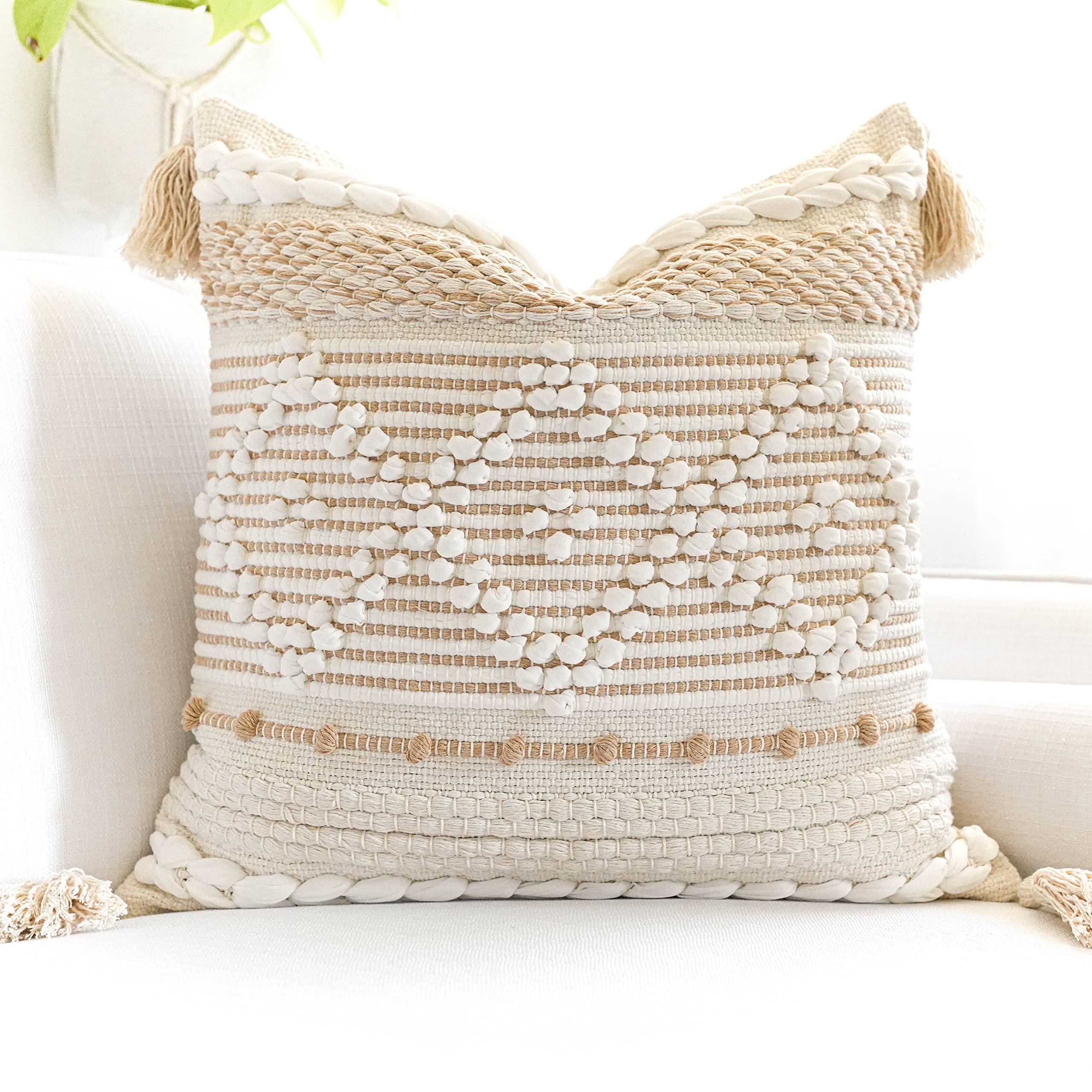 Cream Decorative Lumbar Pillow Cover – 14" x 36" - KJ Cozy Designs