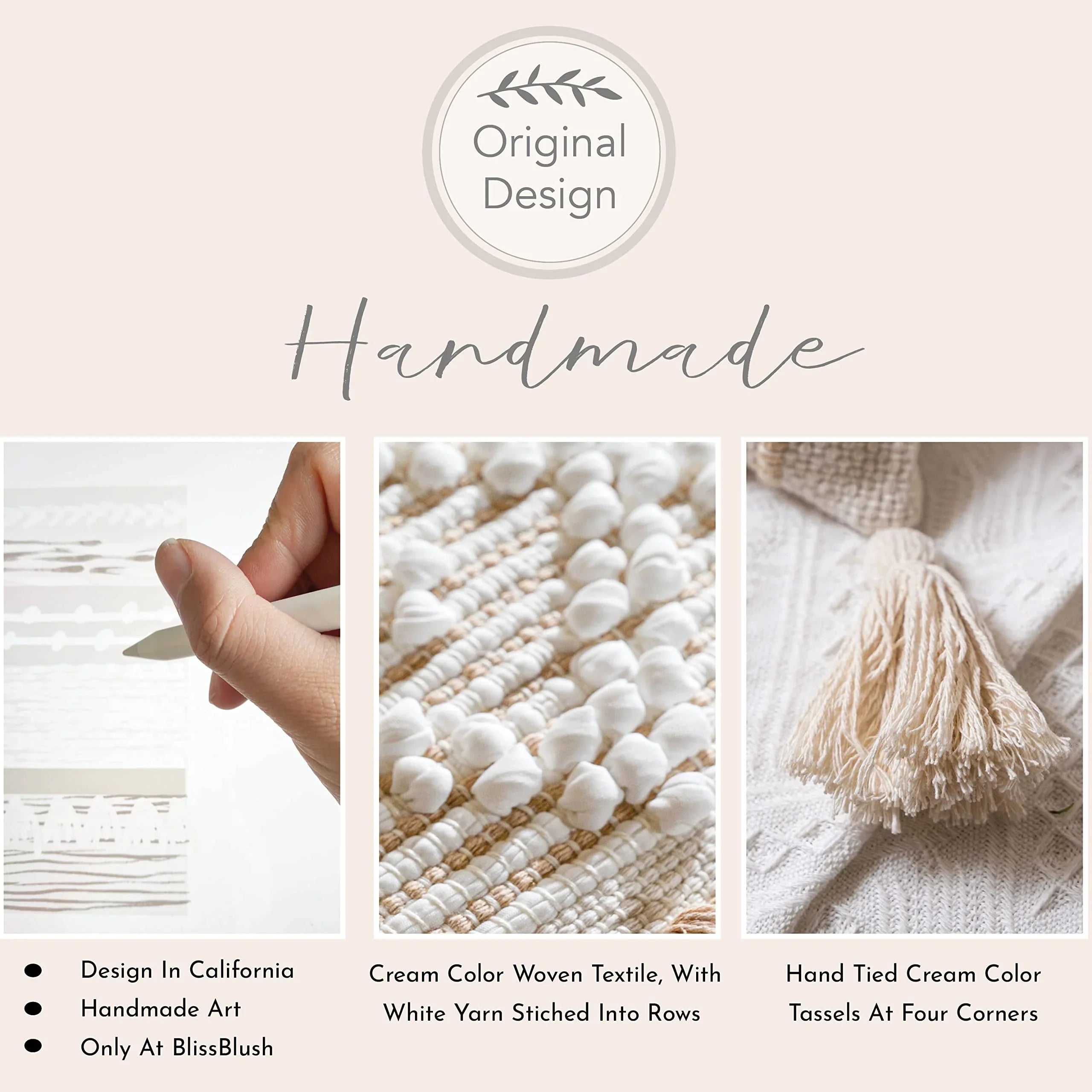 Cream Decorative Lumbar Pillow Cover – 14" x 36" - KJ Cozy Designs