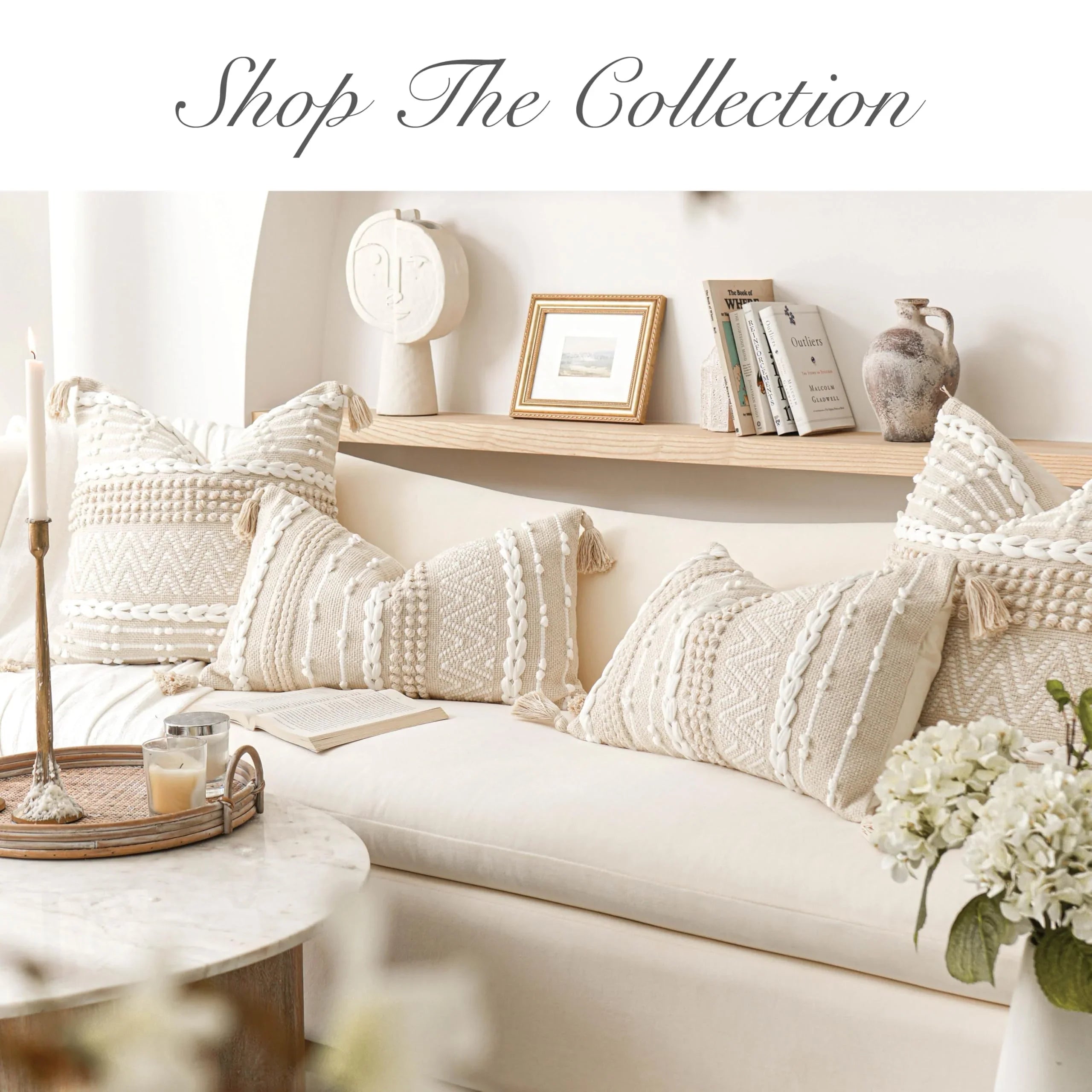 Cream Decorative Lumbar Pillow Cover – 14" x 36" - KJ Cozy Designs