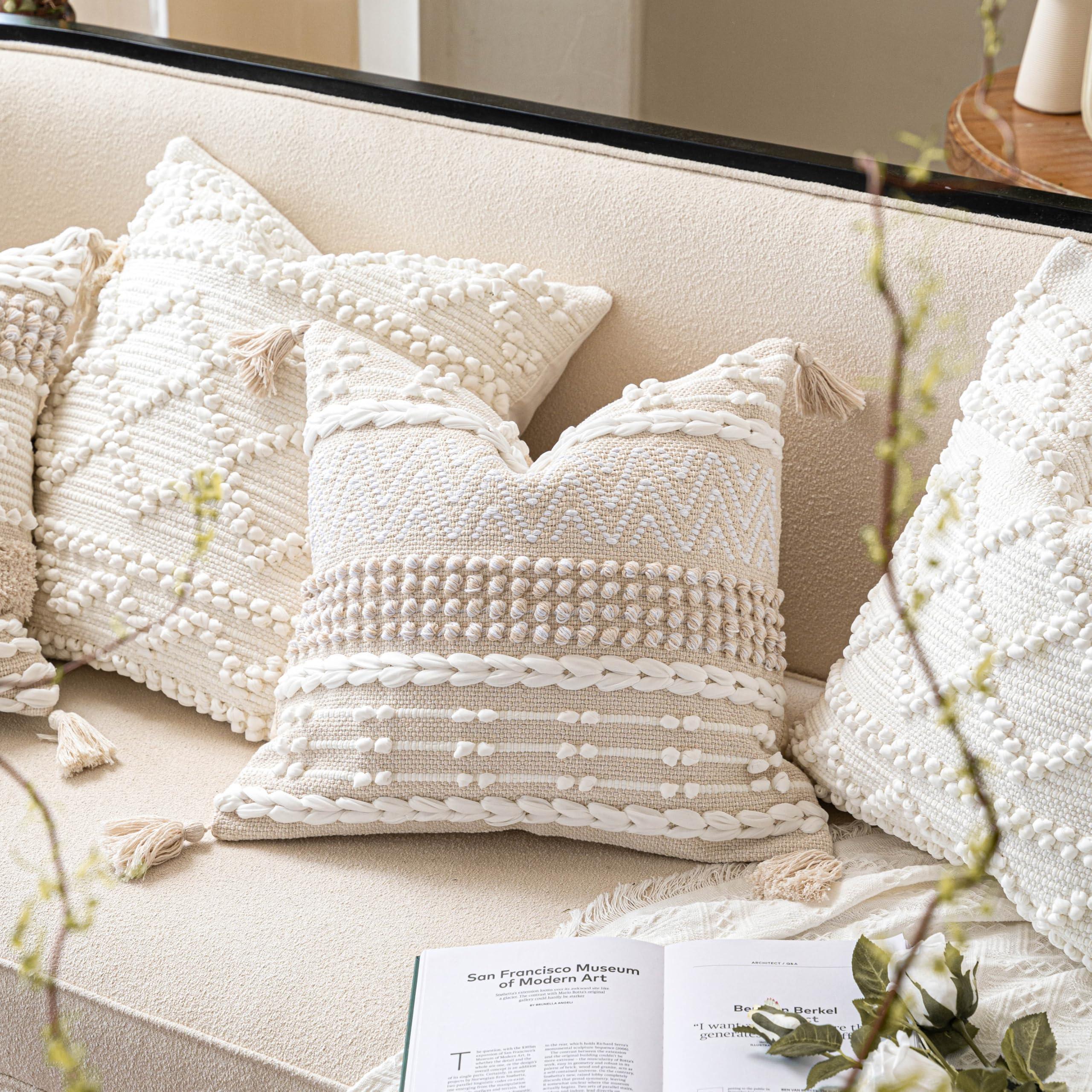 Cream Decorative Lumbar Pillow Cover – 14" x 36" - KJ Cozy Designs