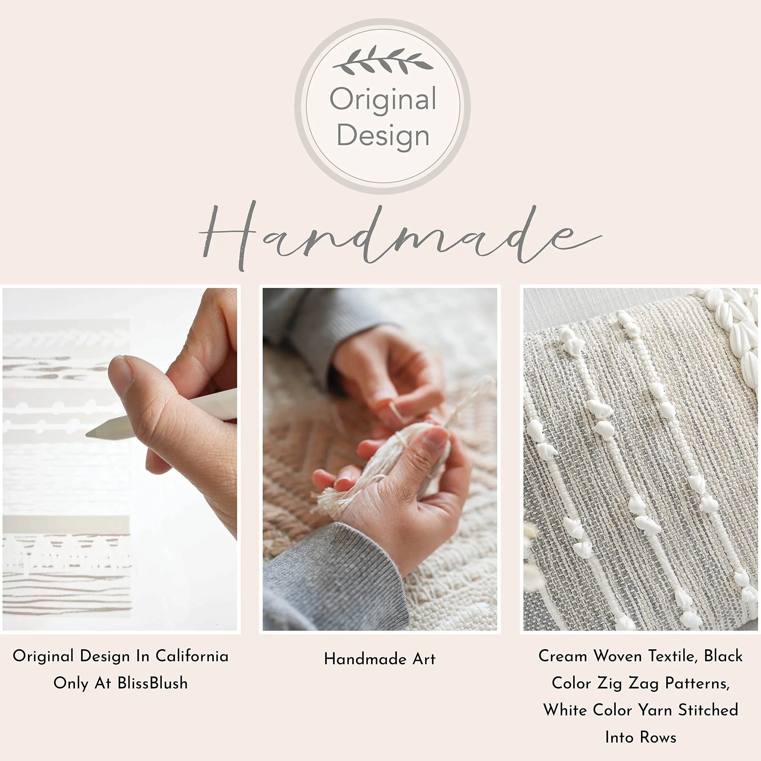 Cream Decorative Lumbar Pillow Cover – 14" x 36" - KJ Cozy Designs