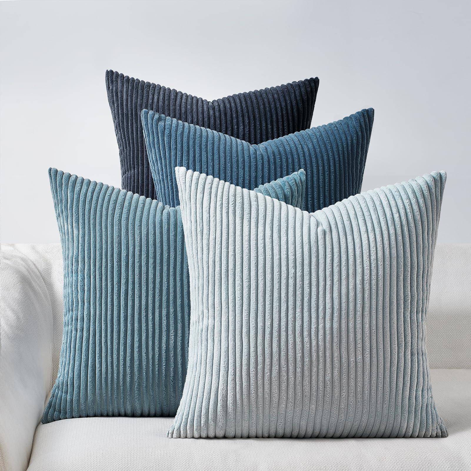 Farmhouse Corduroy Throw Pillow Covers (Set of 4) - KJ Cozy Designs