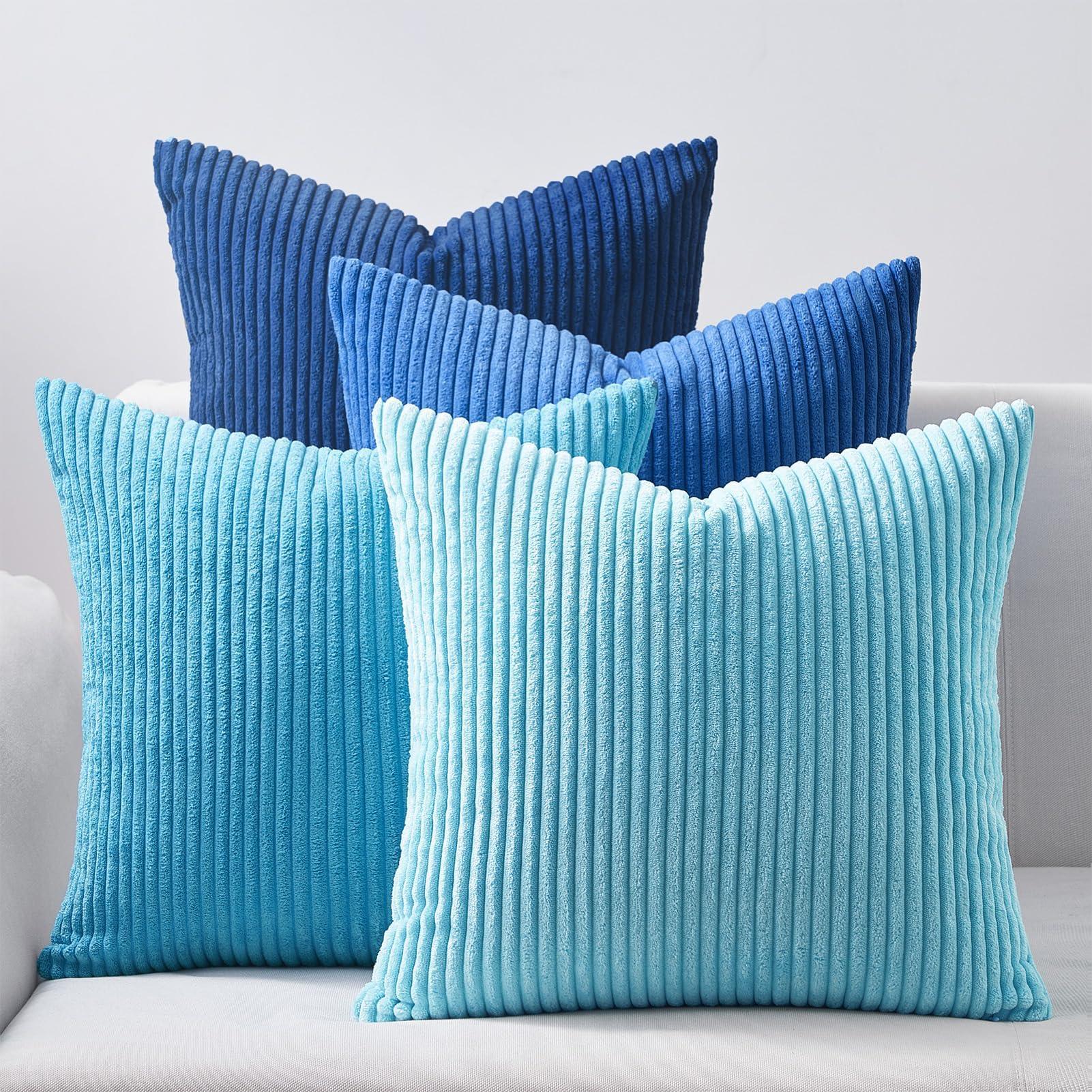 Farmhouse Corduroy Throw Pillow Covers (Set of 4) - KJ Cozy Designs