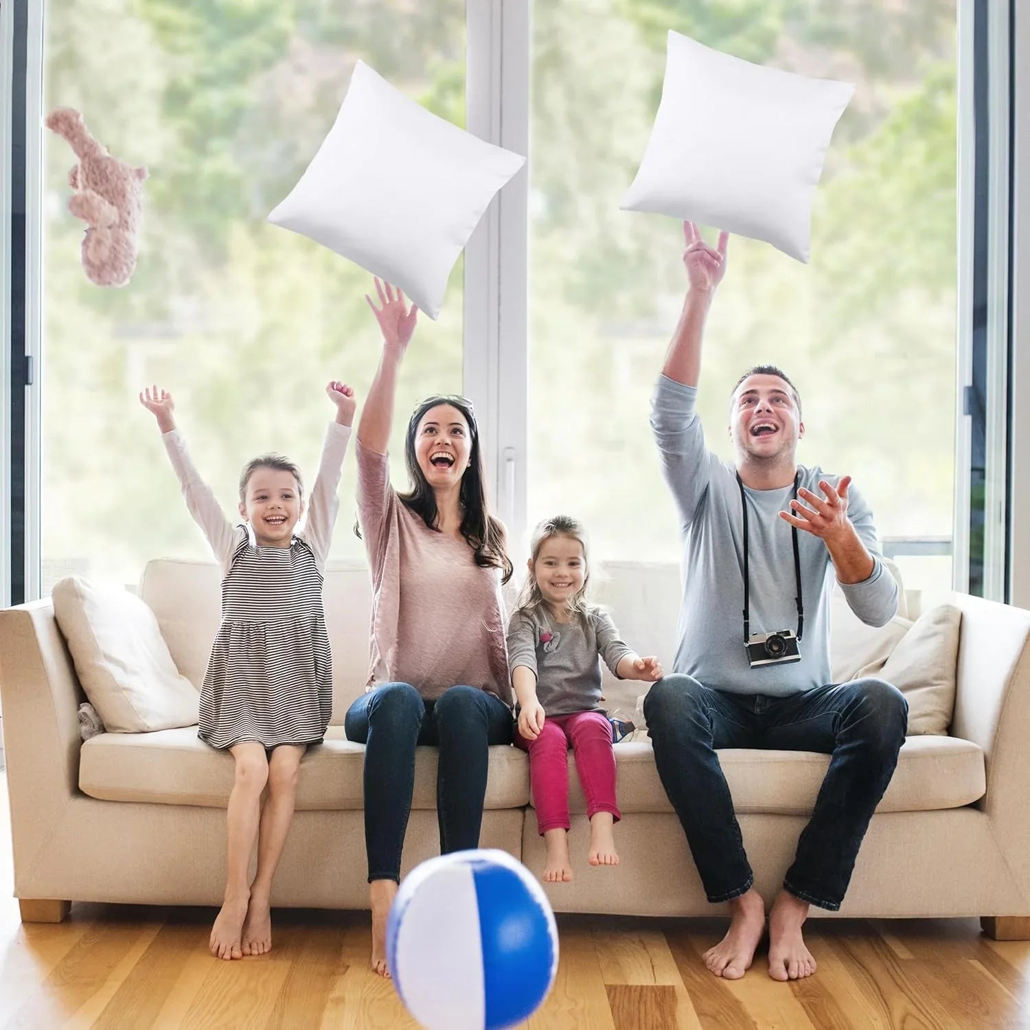 18" x 18" Throw Pillow Inserts (Set of 2) - KJ Cozy Designs