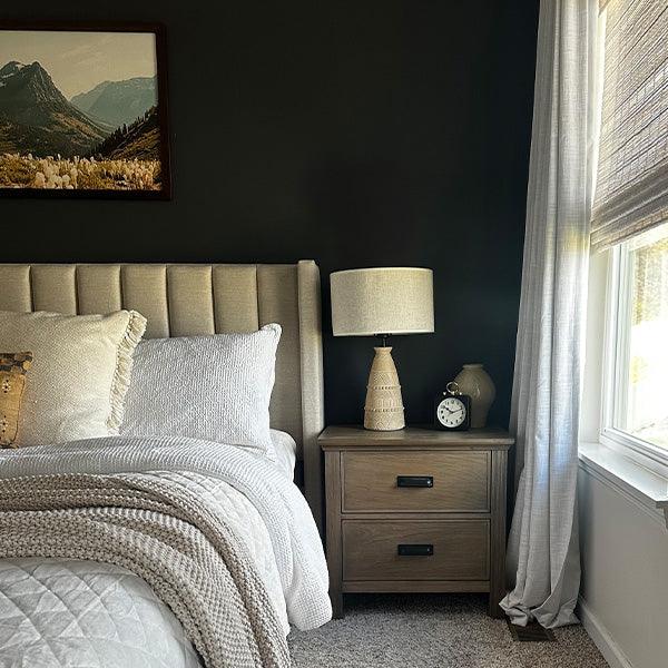 Intricate Beige Bedside Table Lamp