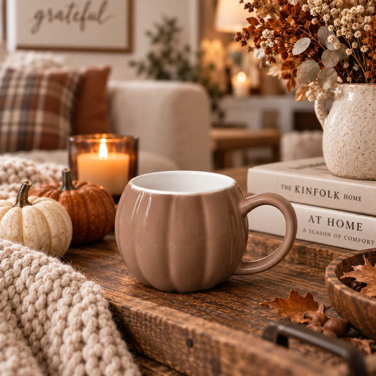 Pumpkin Shaped Ceramic Coffee Mug Gia Roma Pumpkin Shaped Ceramic Coffee Mug Gia Roma