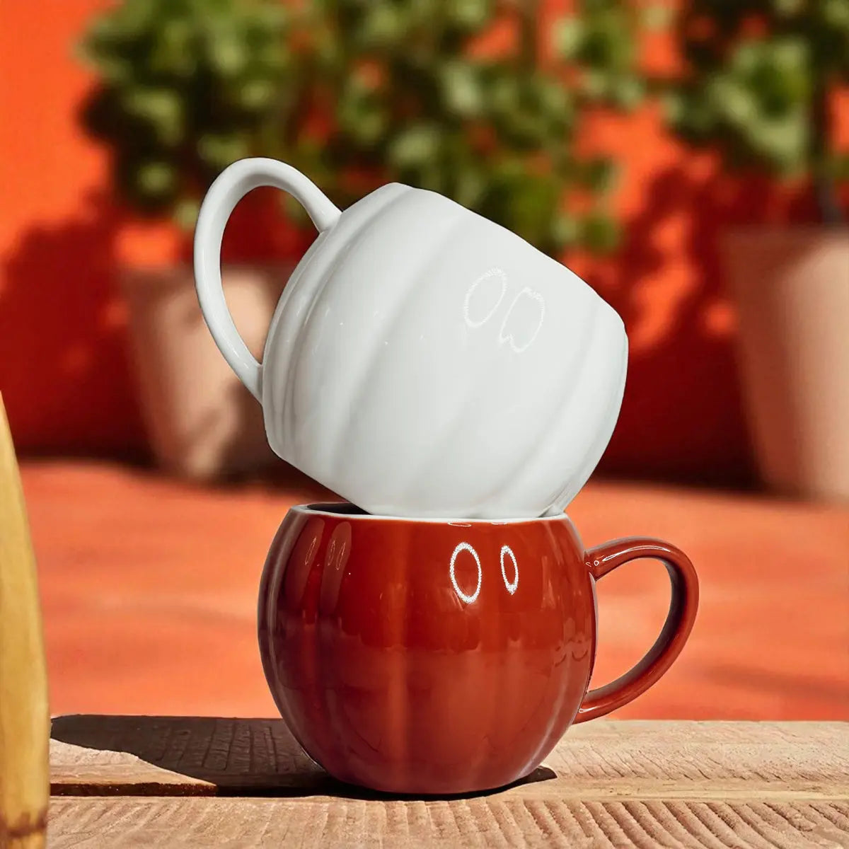 Pumpkin Shaped Ceramic Coffee Mug Gia Roma Pumpkin Shaped Ceramic Coffee Mug Gia Roma