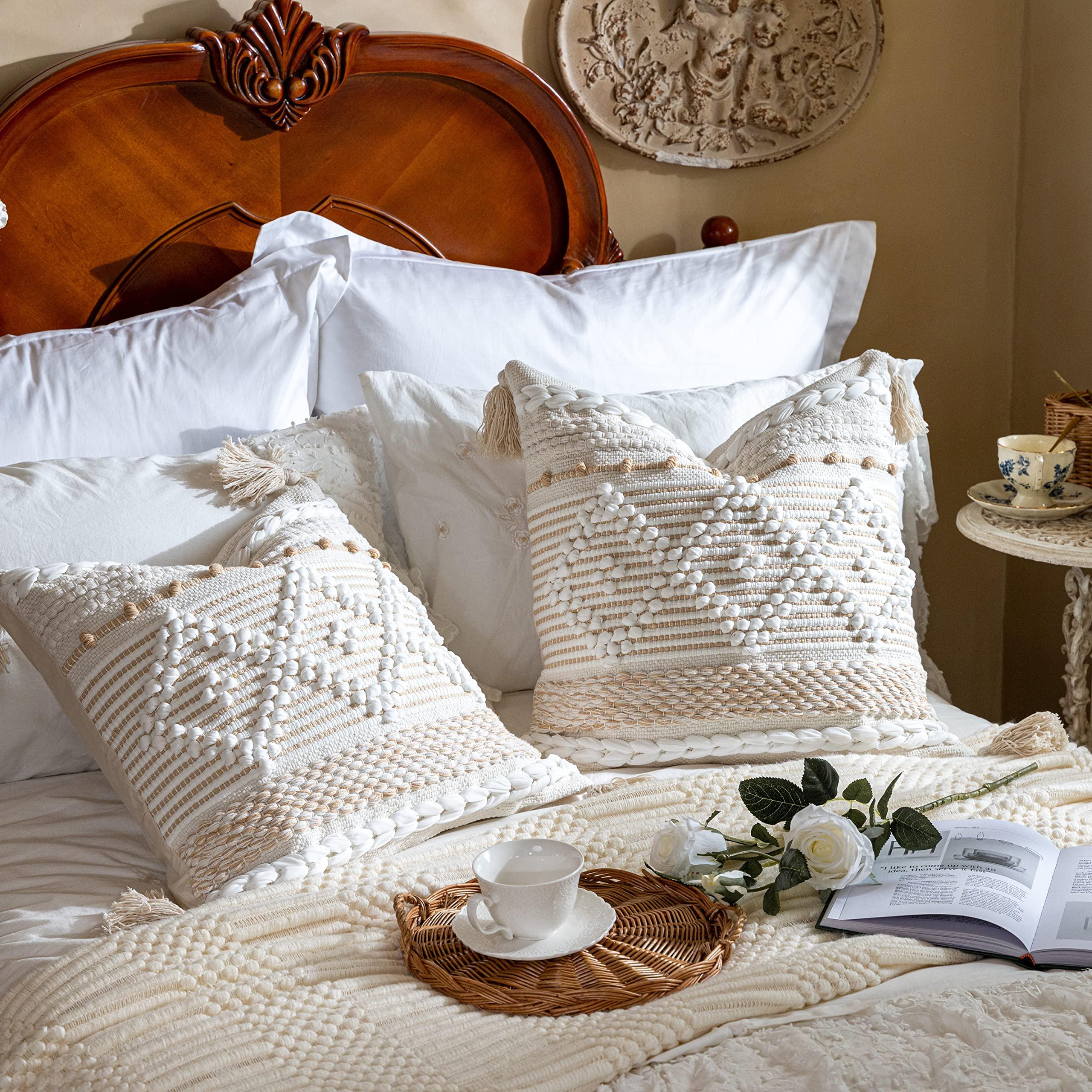 Cream Decorative Lumbar Pillow Cover – 14" x 36" - KJ Cozy Designs