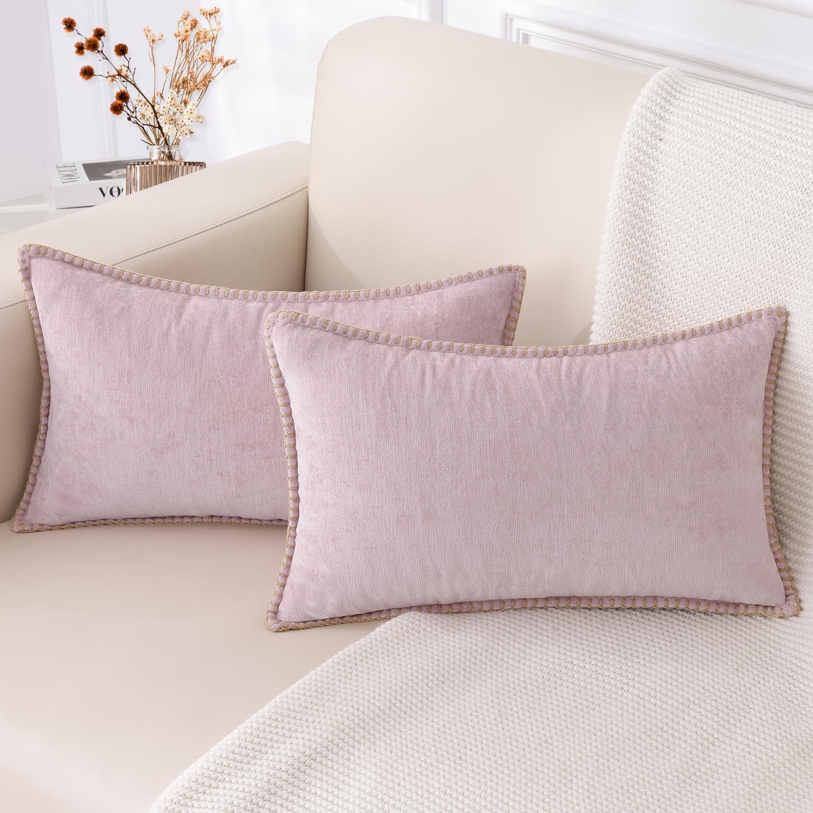 Spring Chenille Soft Throw Pillow Covers – 18" x 18" (Set of 2) - KJ Cozy Designs