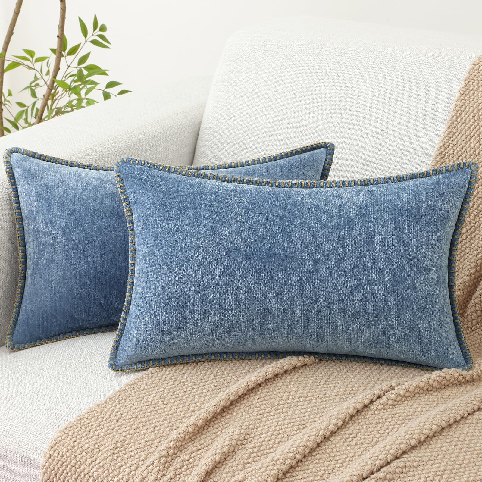 Spring Chenille Soft Throw Pillow Covers – 18" x 18" (Set of 2) - KJ Cozy Designs