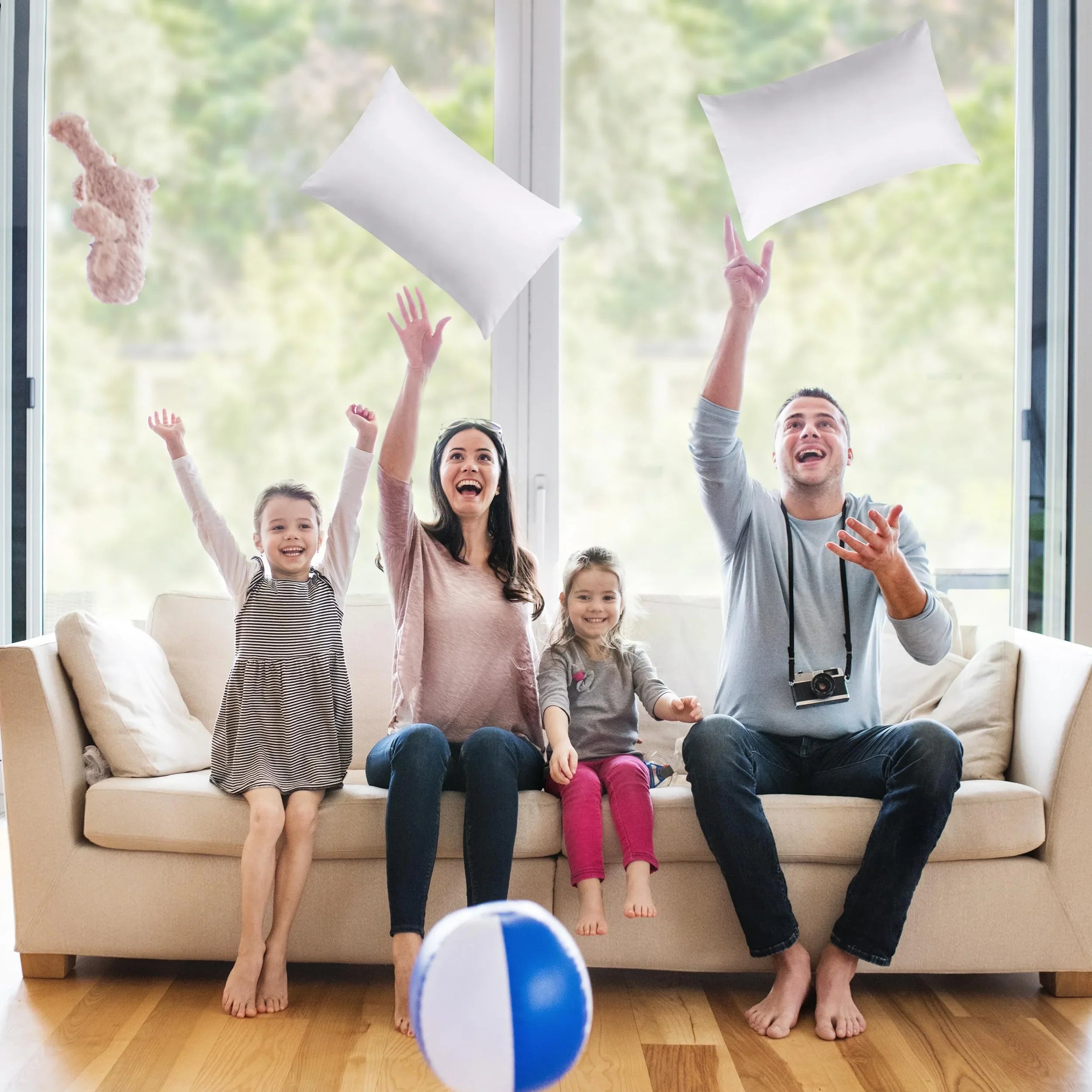 18" x 18" Throw Pillow Inserts (Set of 2) - KJ Cozy Designs