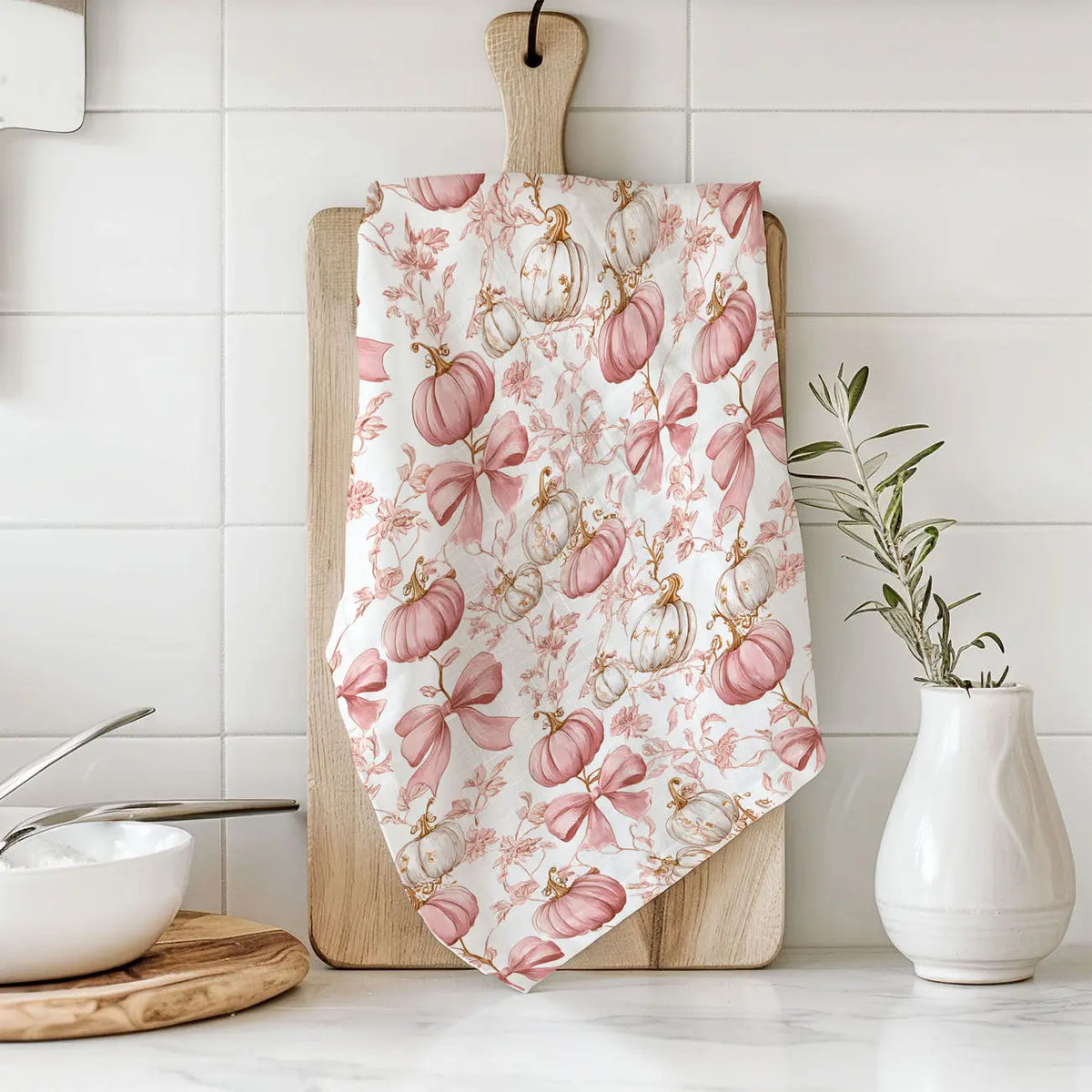 Pink Pumpkins Kitchen Towel Gia Roma Pink Pumpkins Kitchen Towel Gia Roma